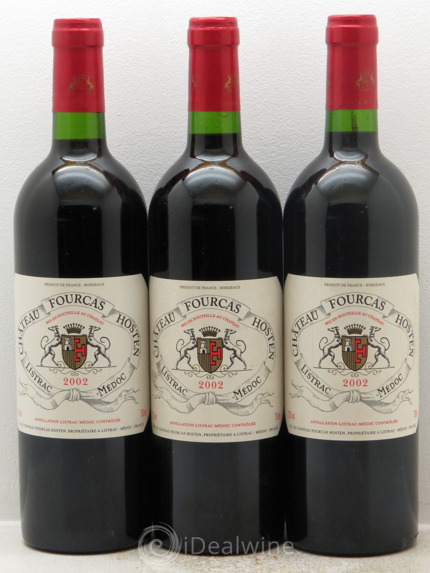 Château Fourcas Hosten Cru Bourgeois 2002 - Lot de 3 bouteilles - 0