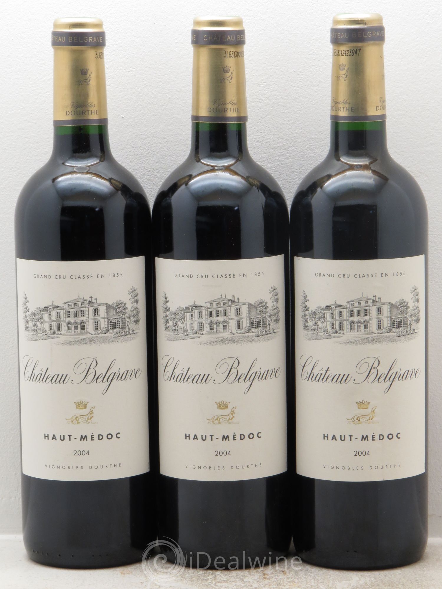 Château Belgrave 5ème Grand Cru Classé 2004 - Lot de 3 bouteilles - 0