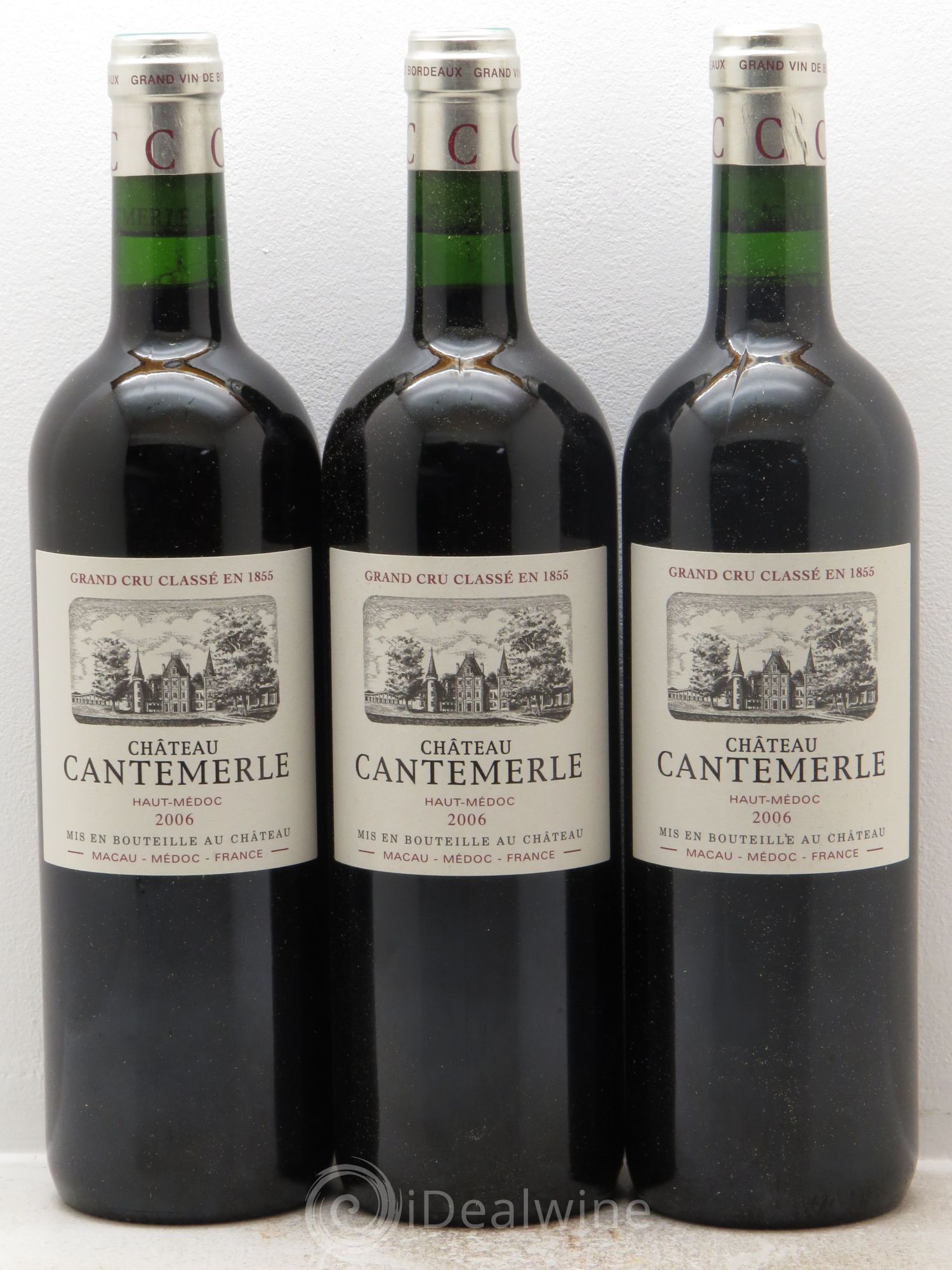 Château Cantemerle 5ème Grand Cru Classé 2006 - Lot de 3 bouteilles - 0