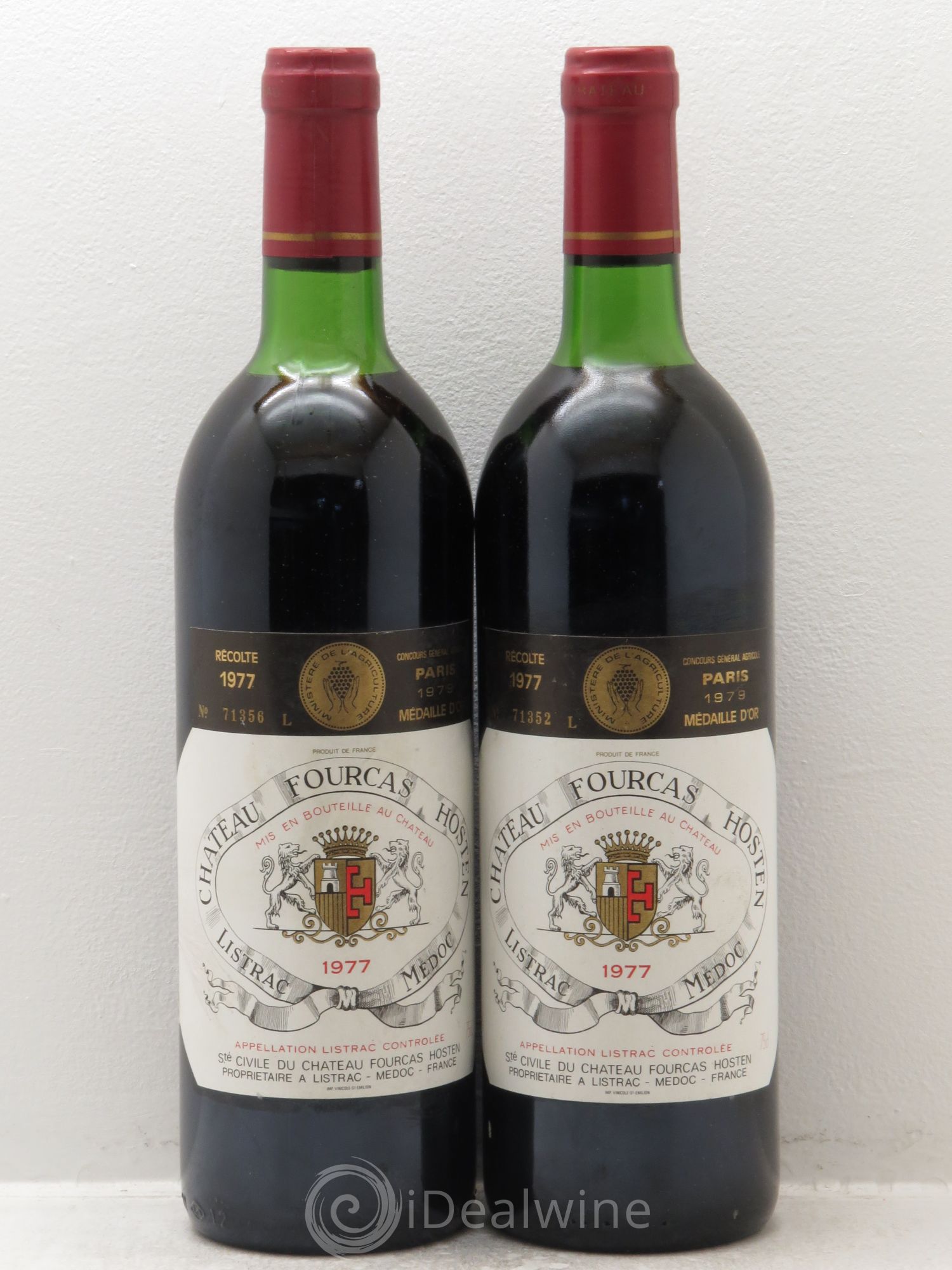 Château Fourcas Hosten Cru Bourgeois 1977 - Lot de 2 bouteilles - 0