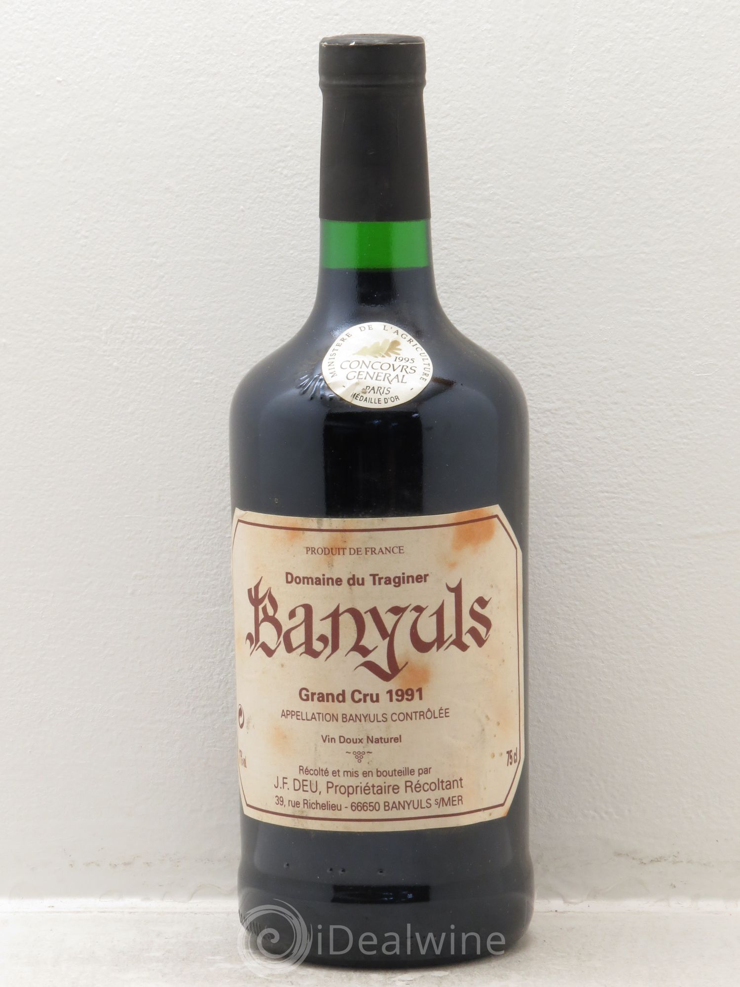 Banyuls Domaine Traginer 1991 - Posten von 1 Flasche - 0