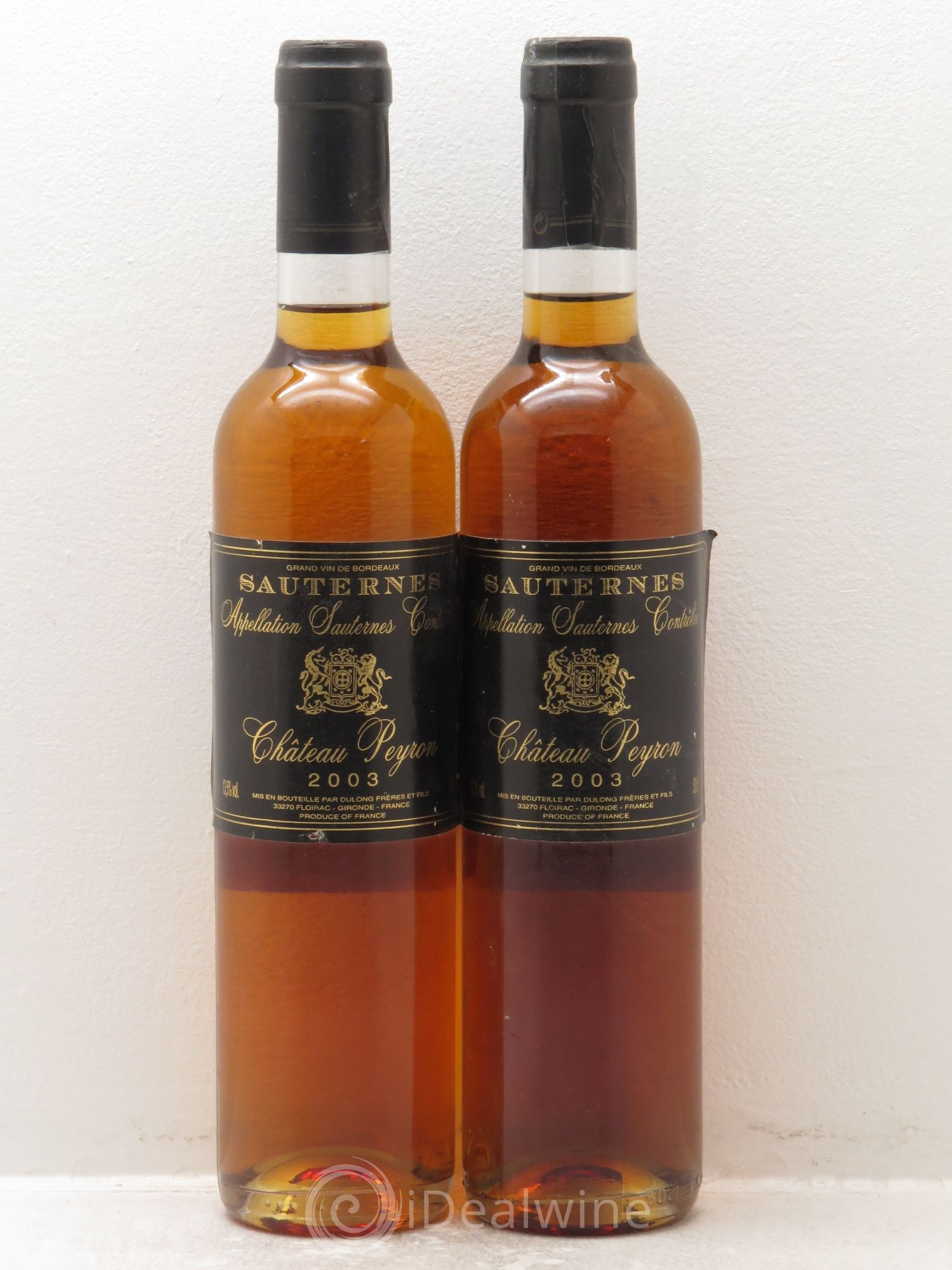 Sauternes Château Peyron 2003 - Posten von 2 Demi-Flaschen - 0