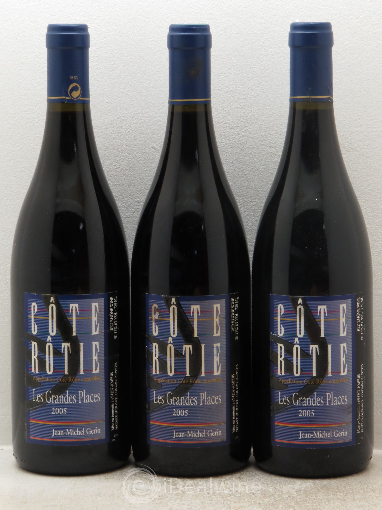 Côte-Rôtie Les Grandes Places Jean-Michel Gerin 2005 - Lot de 3 bouteilles - 0