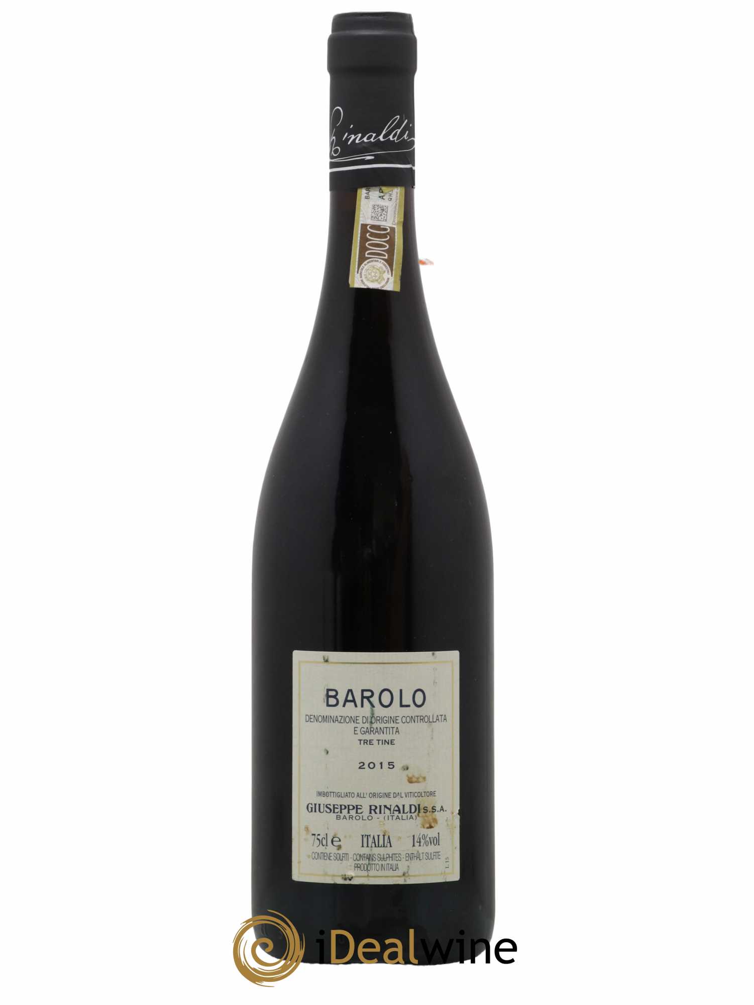 Barolo DOCG Tre Tine Giuseppe Rinaldi 2015 - Lot de 1 bouteille - 1