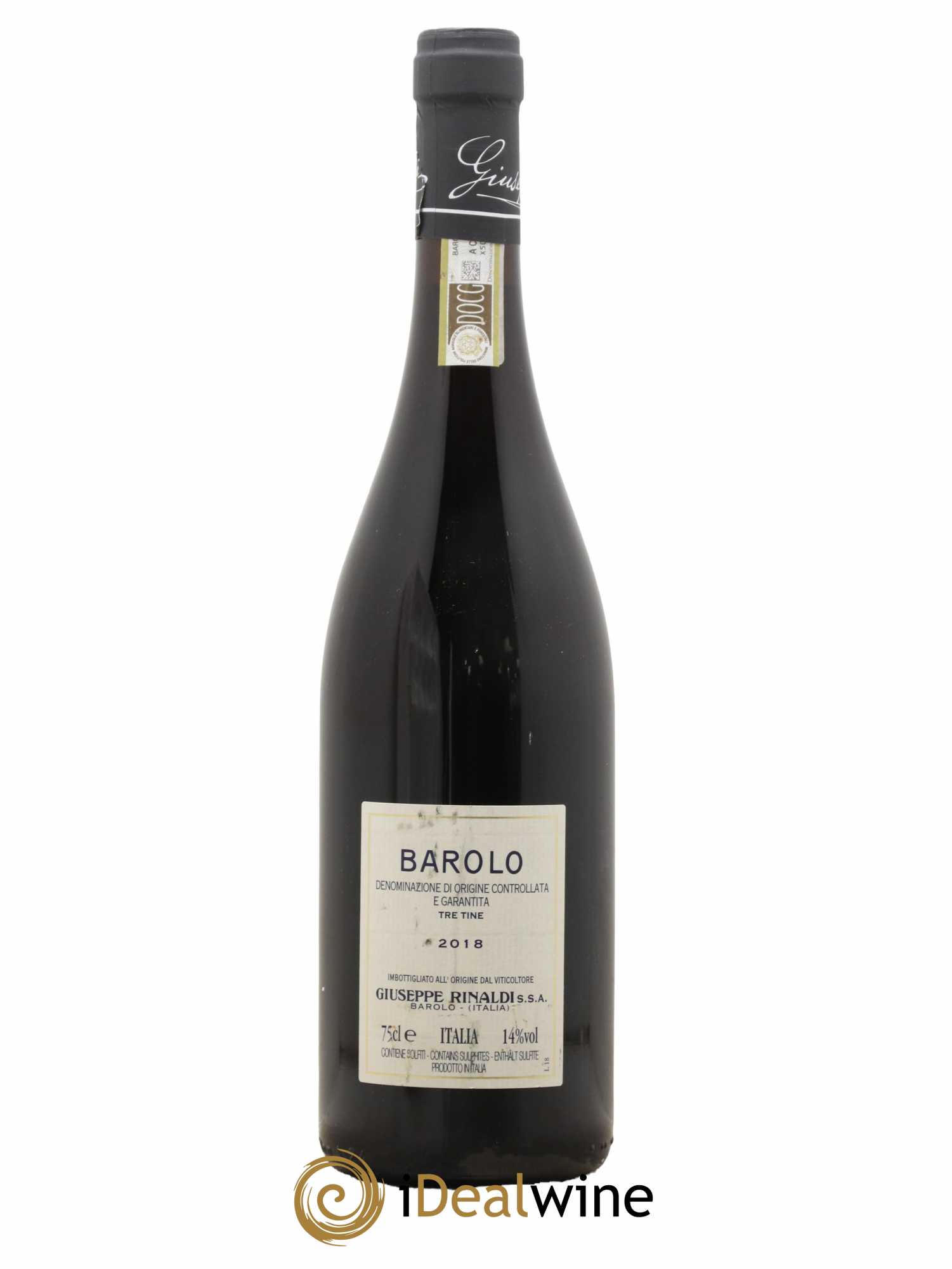 Barolo DOCG Tre Tine Giuseppe Rinaldi 2018 - Lot of 1 bottle - 1