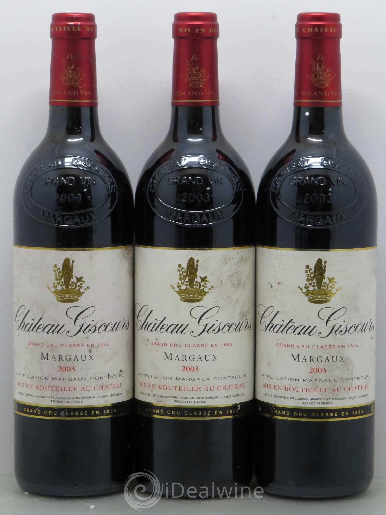 Château Giscours 3ème Grand Cru Classé 2003 - Lot de 3 bouteilles - 0
