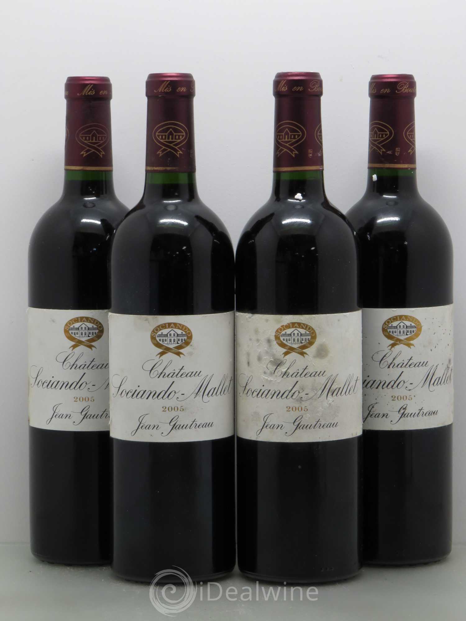 Château Sociando Mallet 2005 - Lot de 4 bouteilles - 0