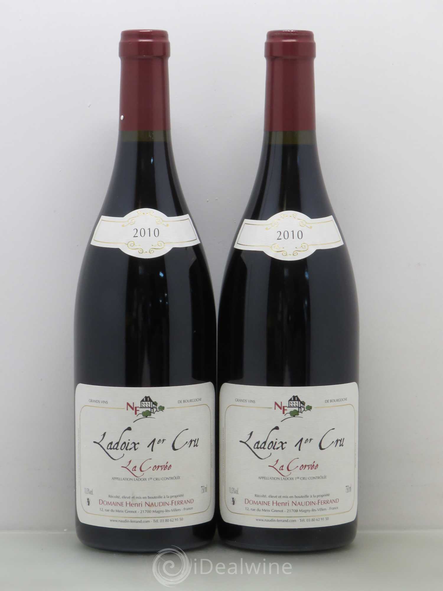 Ladoix 1er Cru La Corvée H Naudin-Ferrand 2010 - Posten von 5 Flaschen - 2