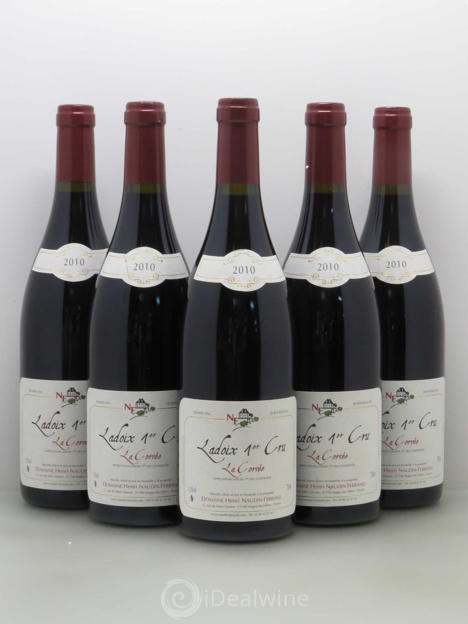 Ladoix 1er Cru La Corvée H Naudin-Ferrand 2010 - Posten von 5 Flaschen - 0