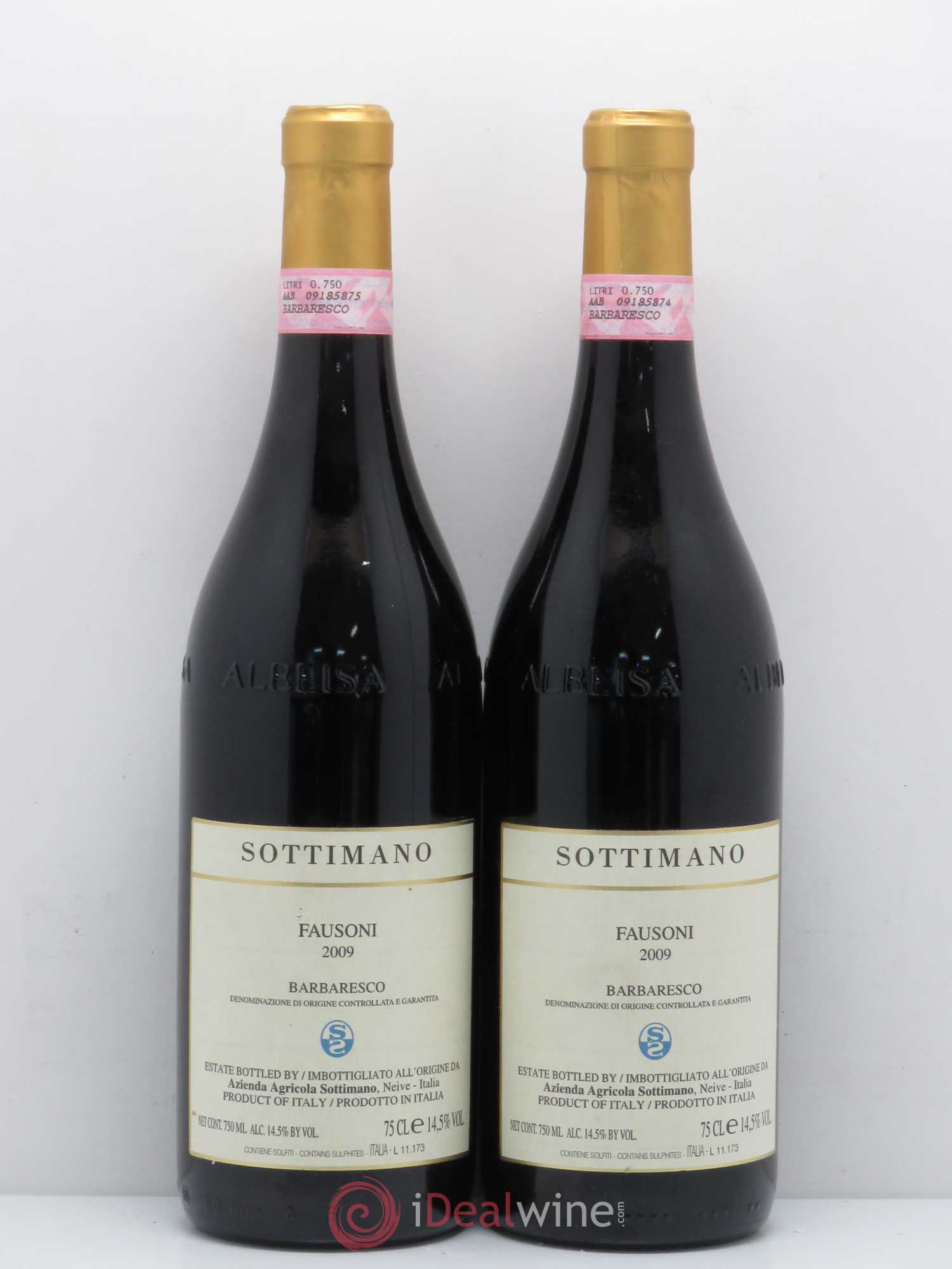 Barbaresco DOCG Fausoni Sottimano 2009 - Lot de 2 bouteilles - 0