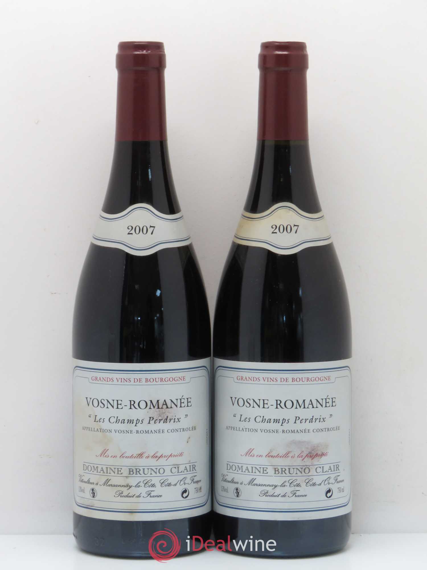 Vosne-Romanée Les Champs Perdrix Bruno Clair (Domaine) 2007 - Posten von 5 Flaschen - 2