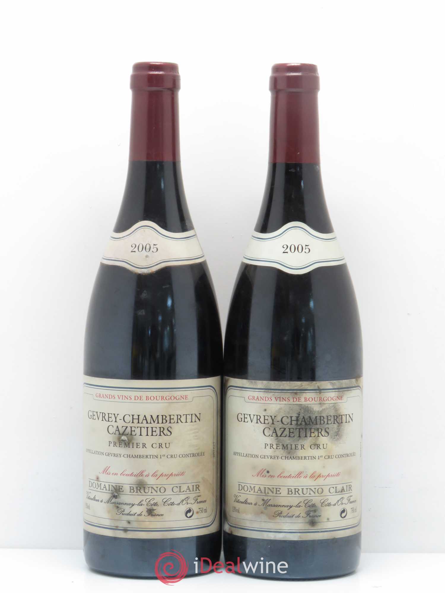 Gevrey-Chambertin 1er Cru Les Cazetiers Bruno Clair (Domaine) 2005 - Lot de 2 bouteilles - 0