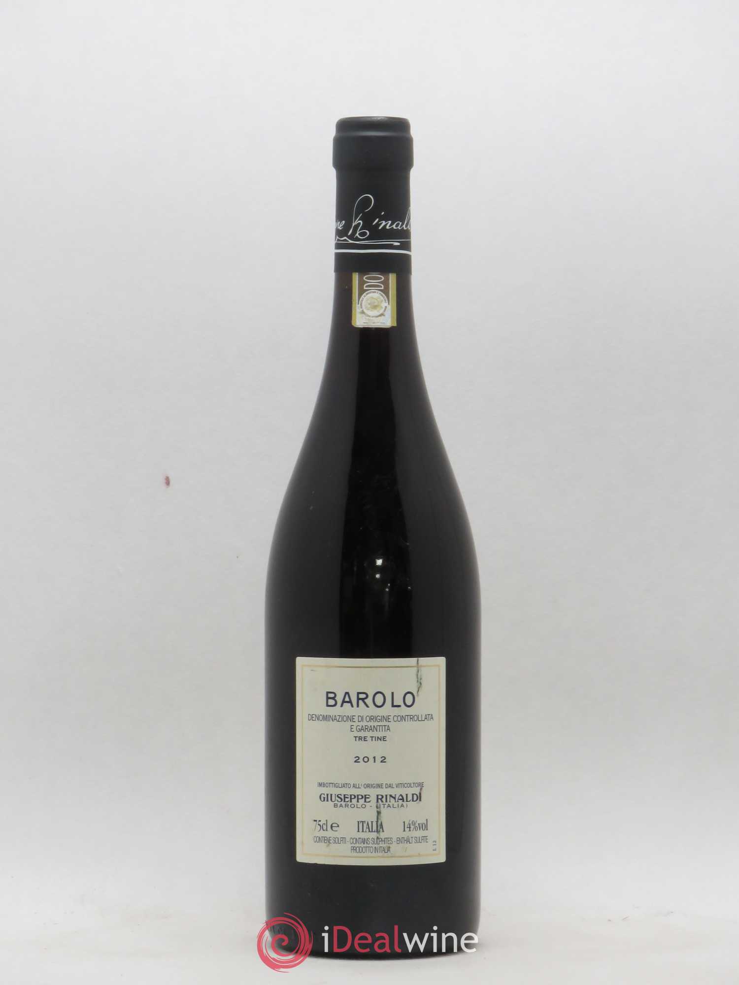 Barolo DOCG Tre Tine Giuseppe Rinaldi 2012 - Lot de 1 bouteille - 1