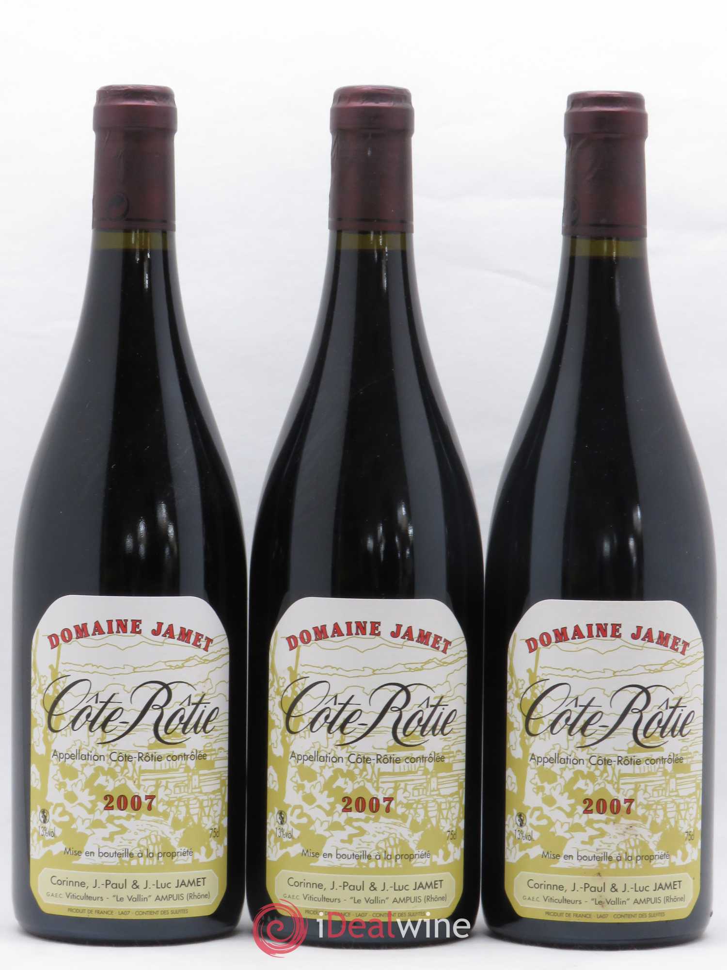 Côte-Rôtie Jamet (Domaine) 2007 - Lot de 3 bouteilles - 0