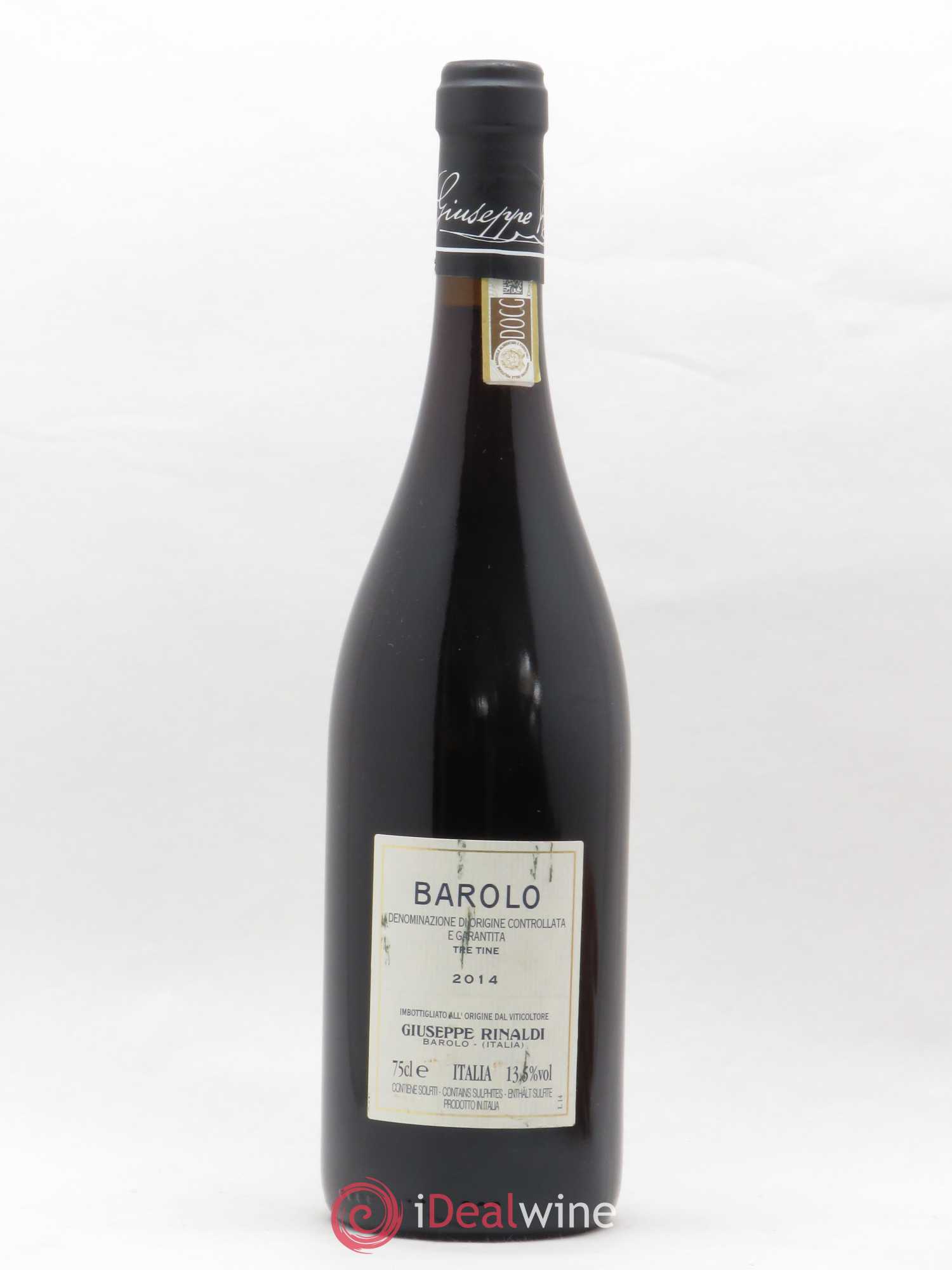 Barolo DOCG Tre Tine Giuseppe Rinaldi 2014 - Lot of 1 bottle - 1
