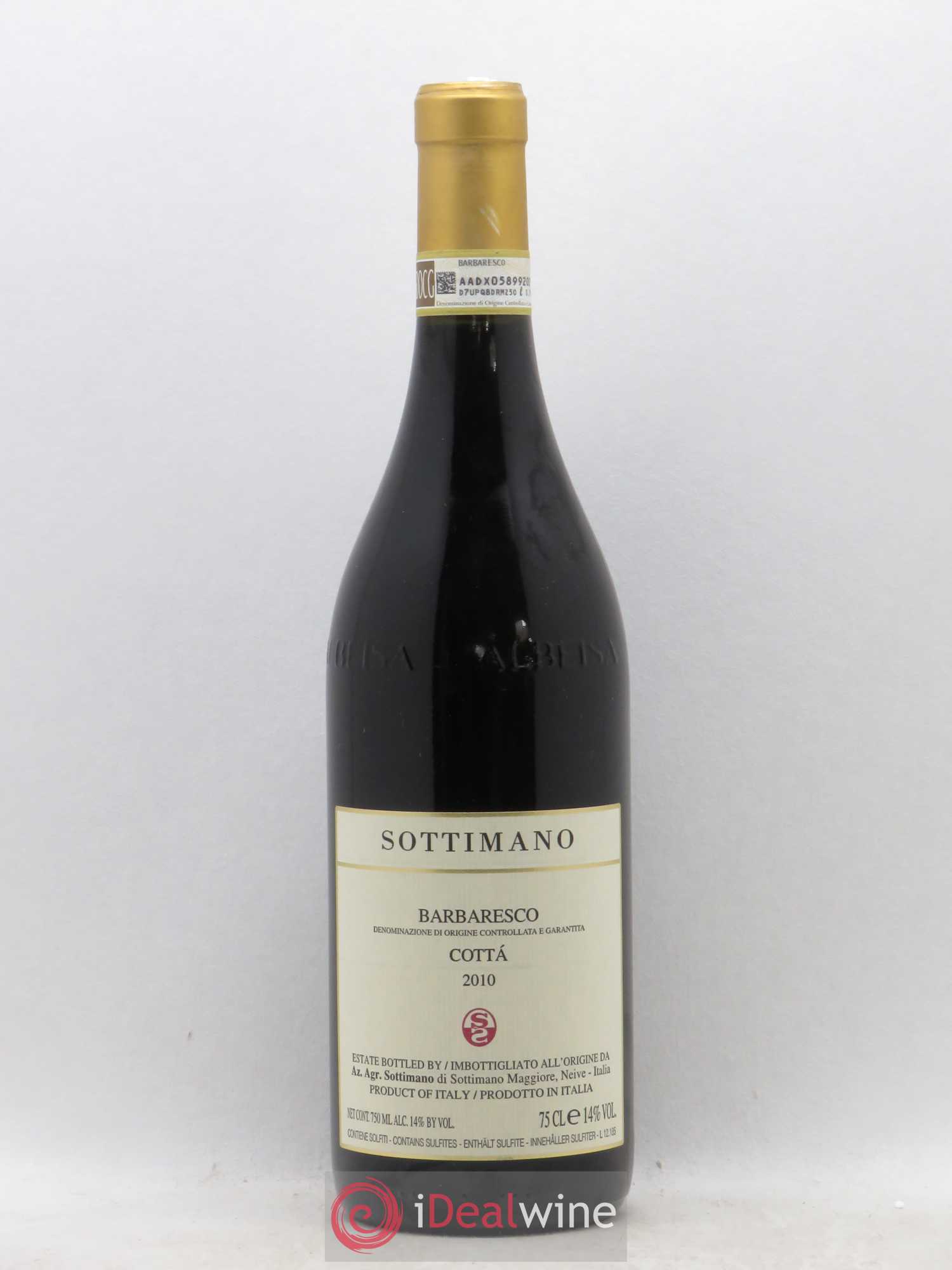 Barbaresco DOCG Cottà Sottimano 2010 - Lot de 1 bouteille - 0
