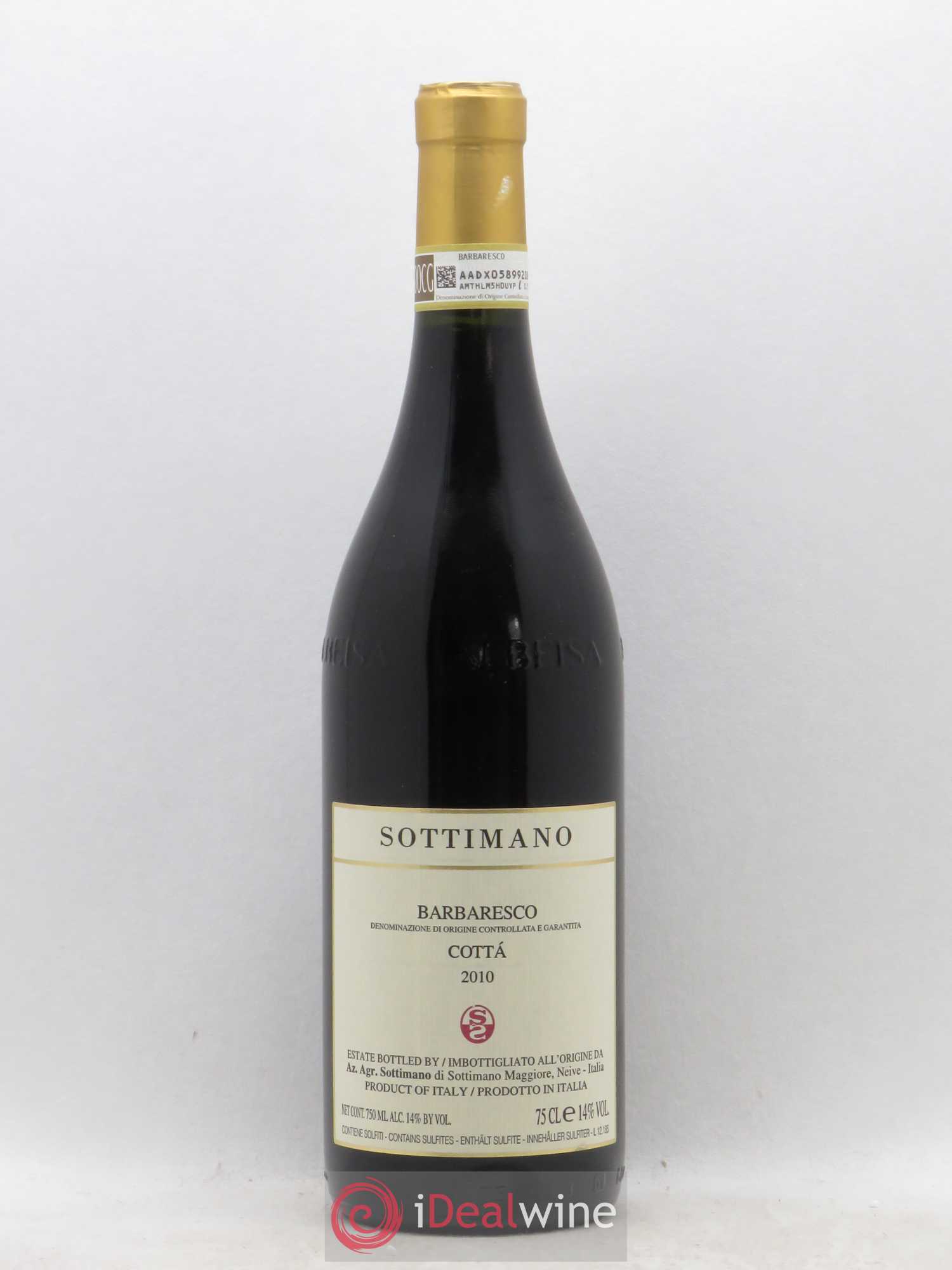 Barbaresco DOCG Cottà Sottimano 2010 - Lot de 1 bouteille - 0