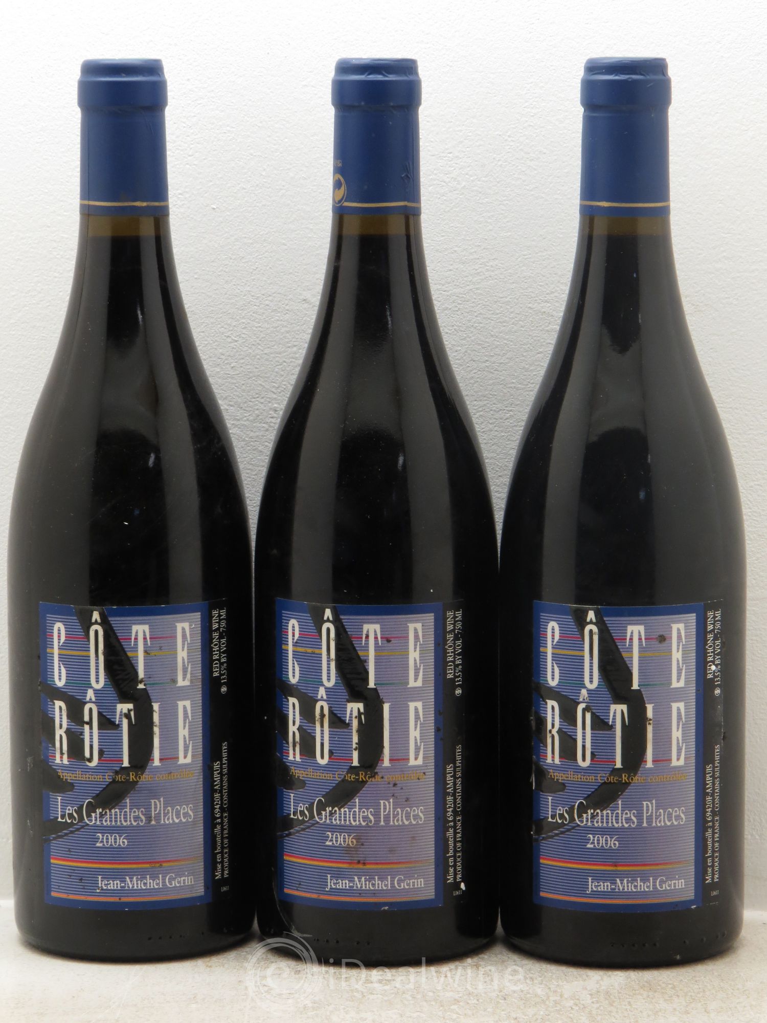 Côte-Rôtie Les Grandes Places Jean-Michel Gerin 2006 - Lot de 3 bouteilles - 0