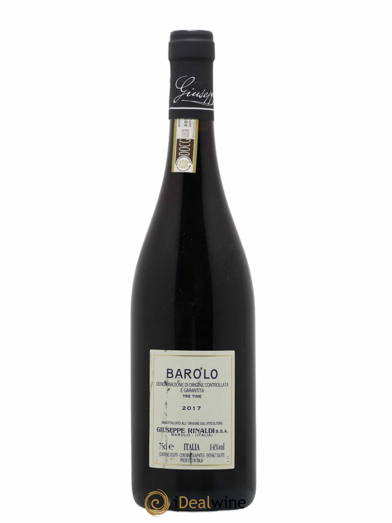 Barolo DOCG Tre Tine Giuseppe Rinaldi 2017 - Lot de 1 bouteille - 1