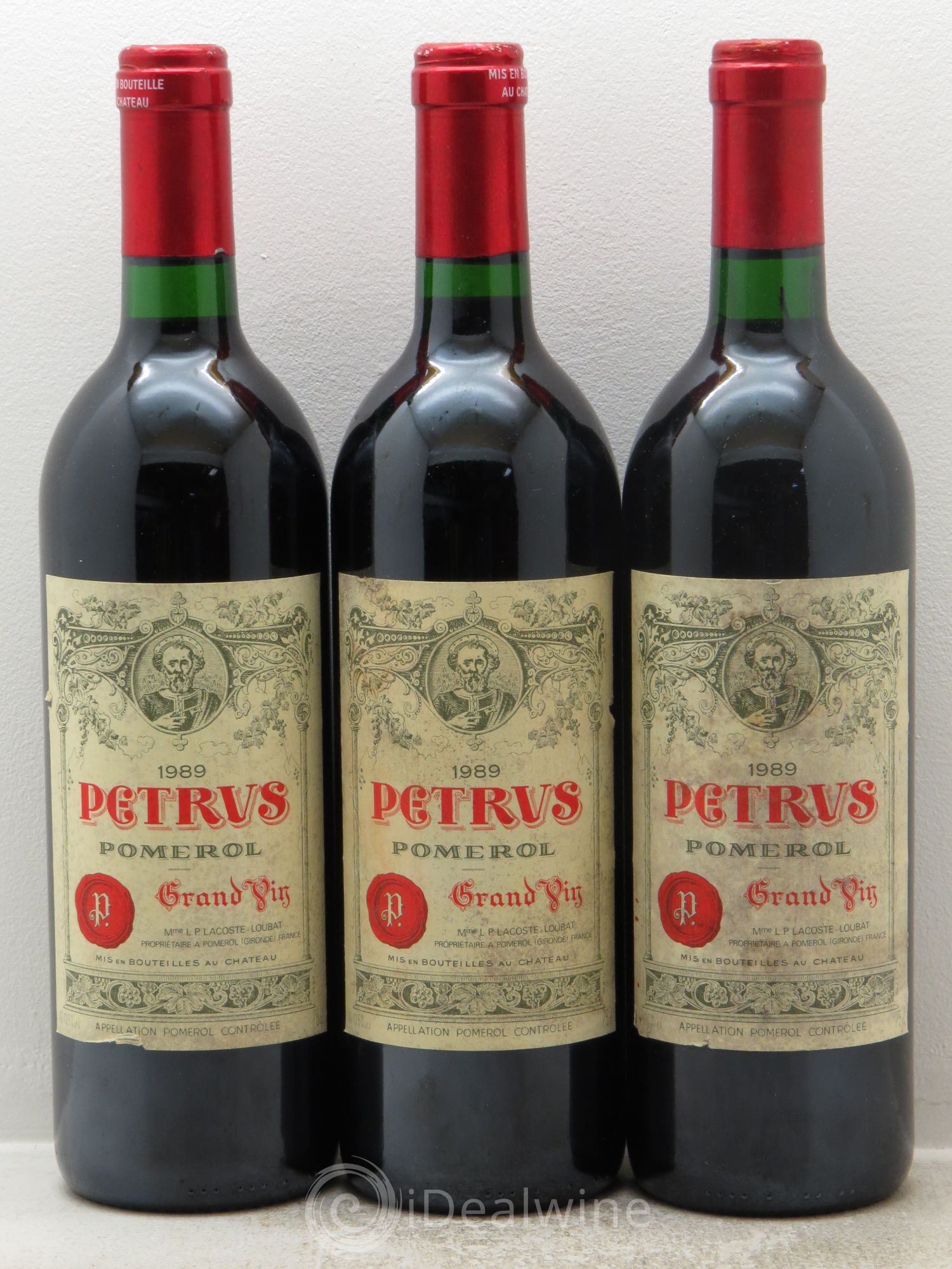Petrus 1989 - Lot de 3 bouteilles - 0