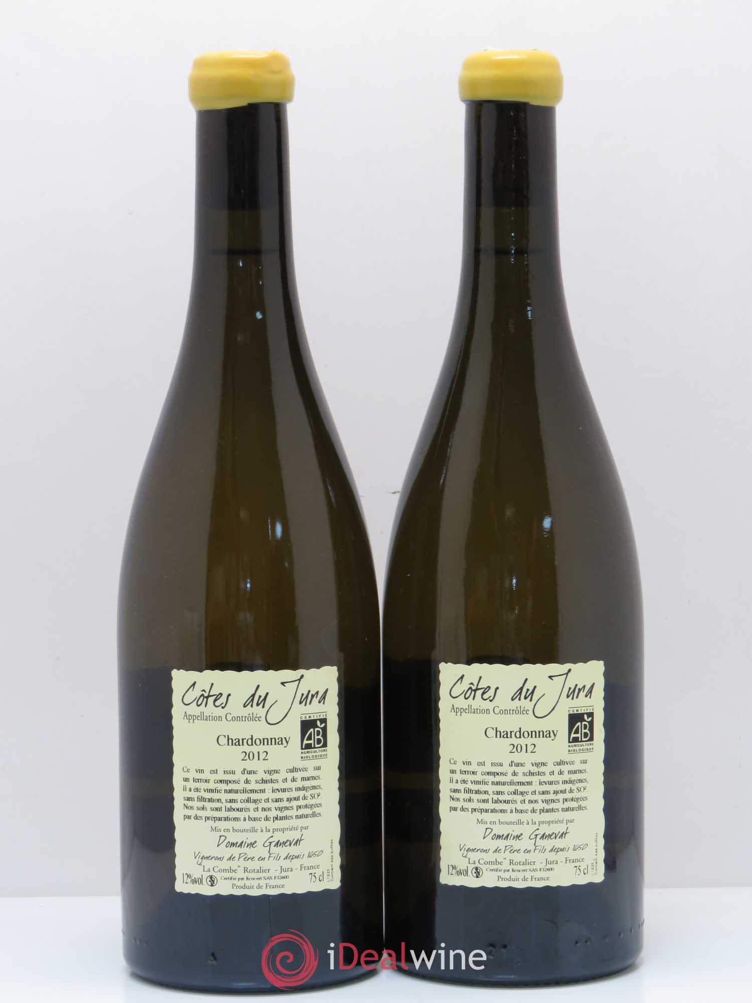 Côtes du Jura Grusse en Billat Jean-François Ganevat (Domaine) 2012 - Lot de 2 bouteilles - 1