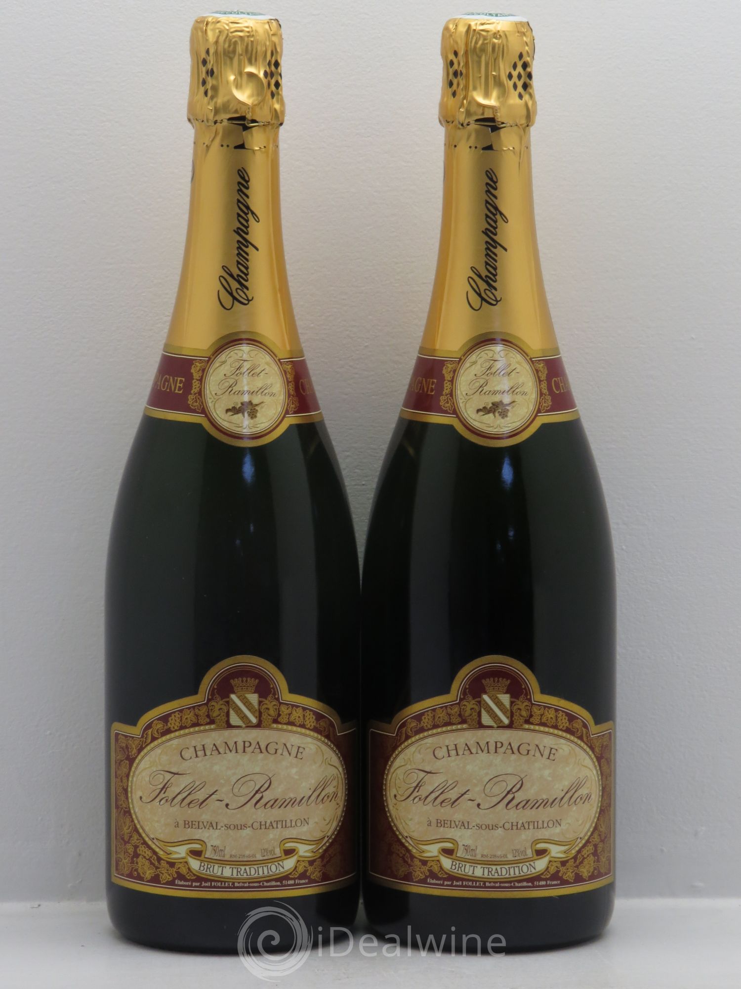 Champagne Tradition Follet Ramillon - Lot de 2 bouteilles - 0