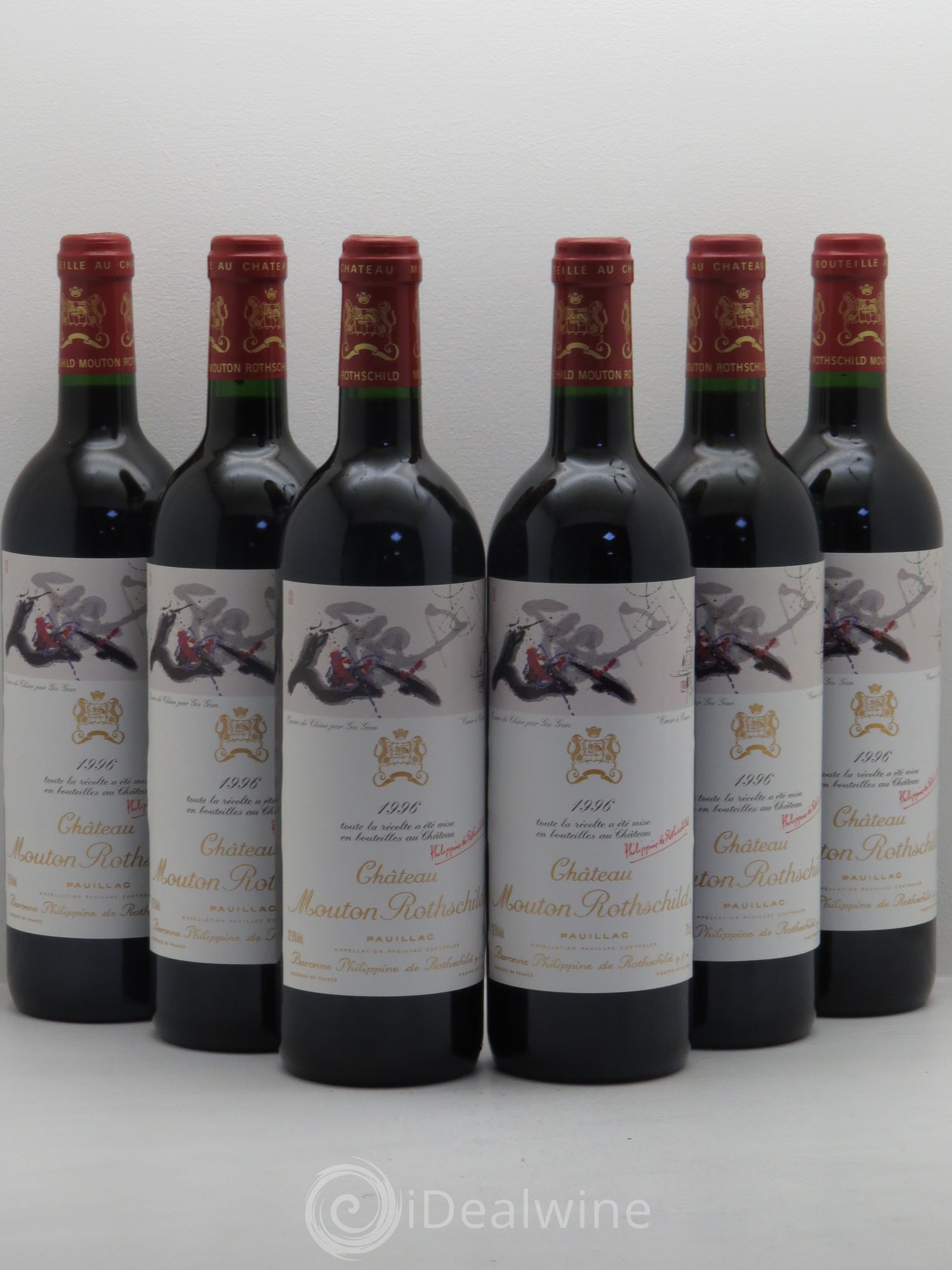 Château Mouton Rothschild 1er Grand Cru Classé 1996 - Lot de 6 bouteilles - 0