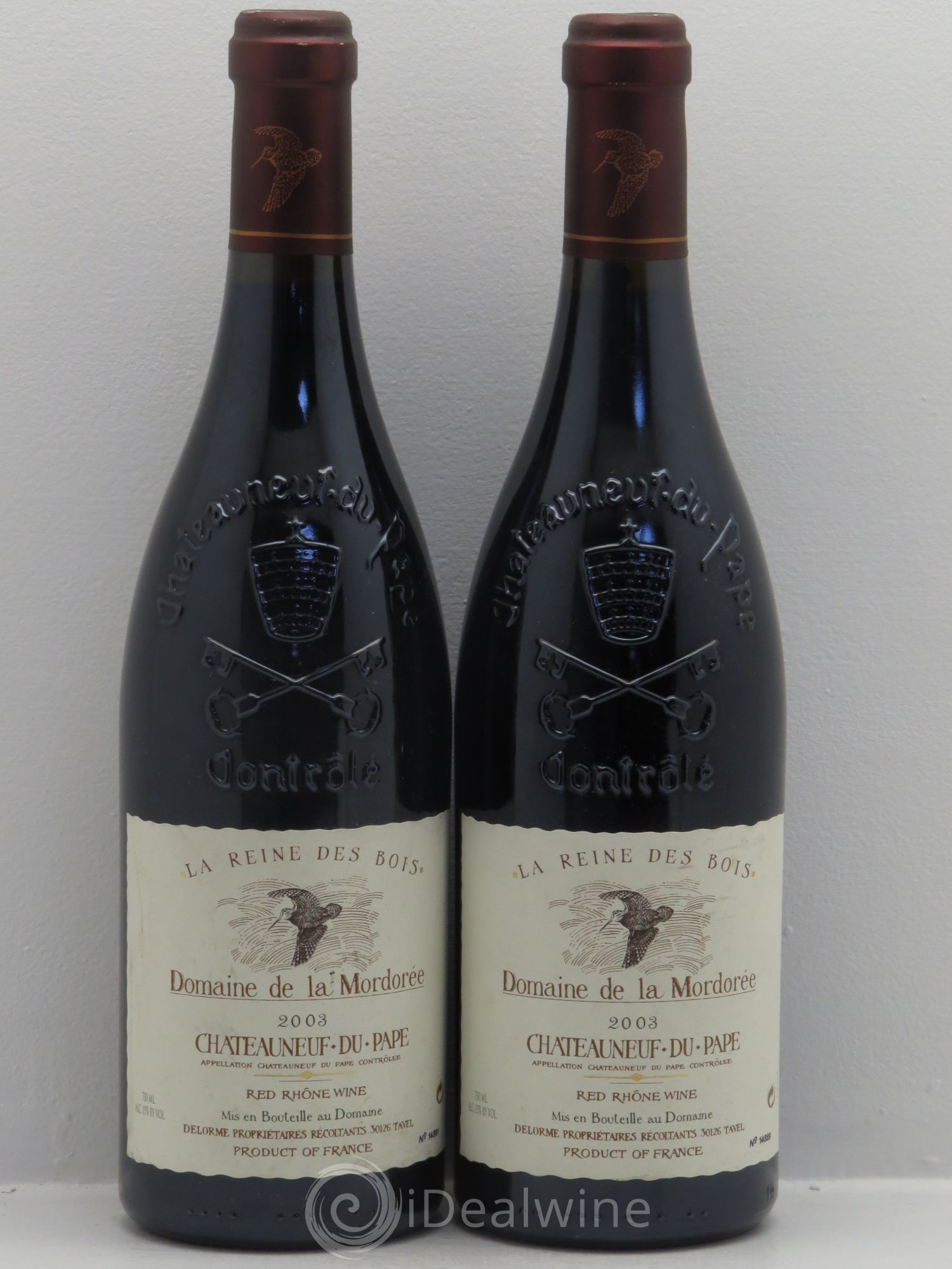 Châteauneuf-du-Pape Cuvée de la Reine des Bois La Mordorée (Domaine de) 2003 - Lot de 2 bouteilles - 0