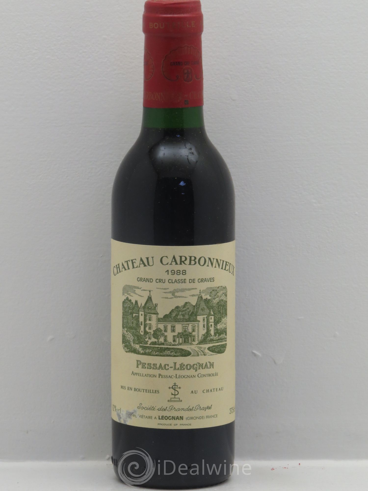 Château Carbonnieux Cru Classé de Graves 1988 - Lot de 6 demi bouteilles - 0