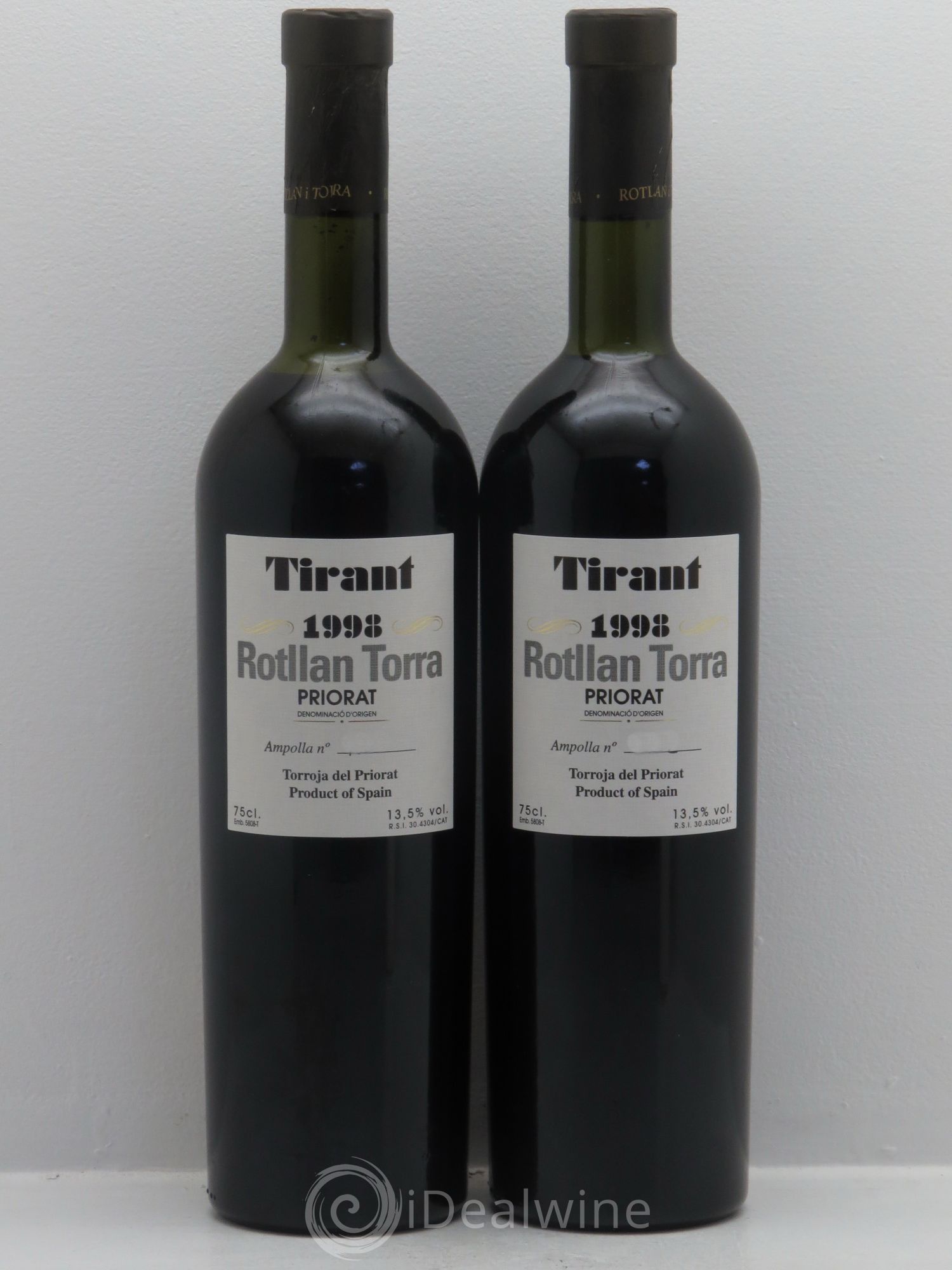 Priorat DOCA Tirant - Rotlan Torra (à partir du 18/2/2016) 1998 - Posten von 2 Flaschen - 0