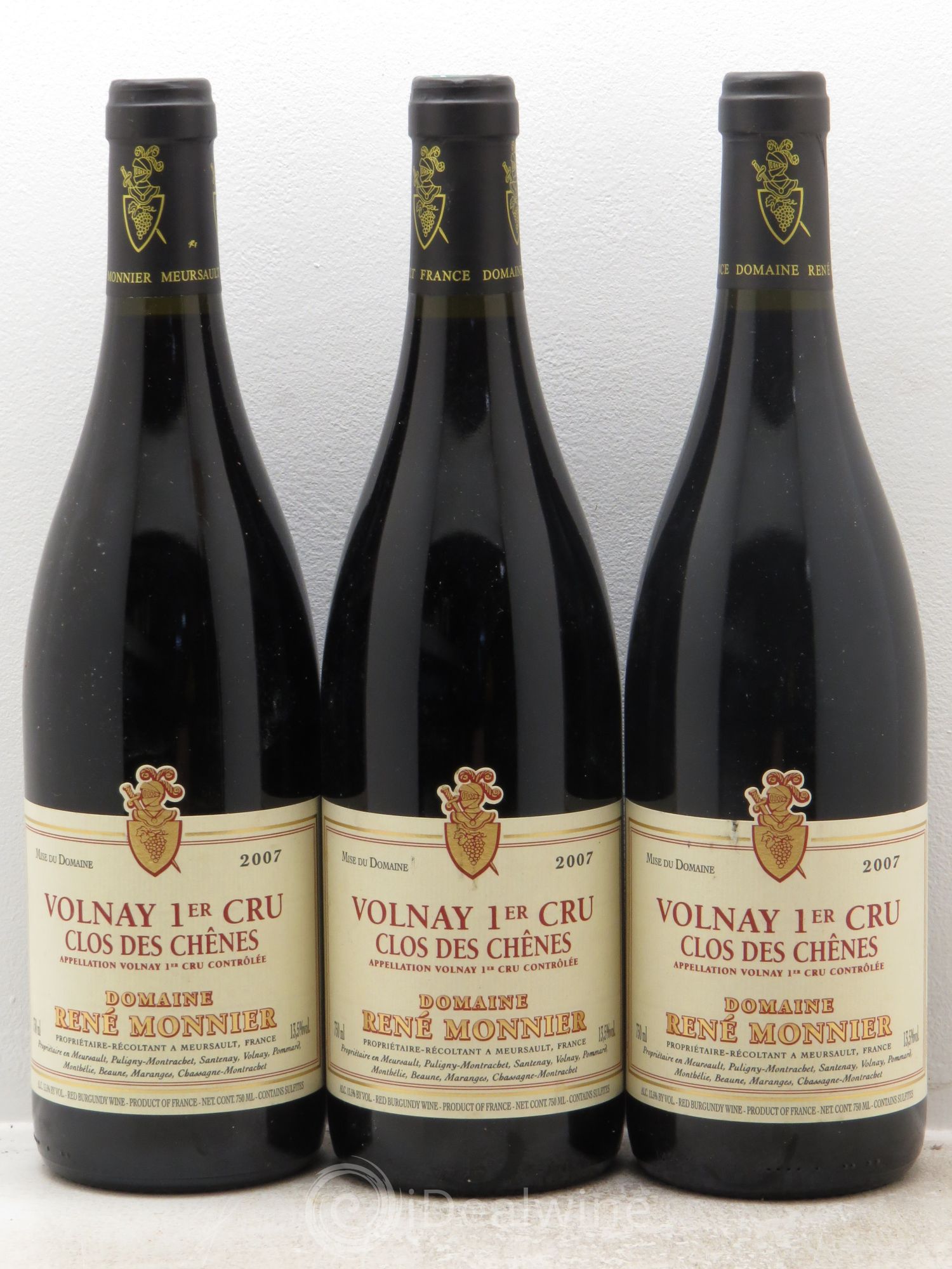 Volnay 1er Cru Monnier 2007 - Lot de 3 bouteilles - 0