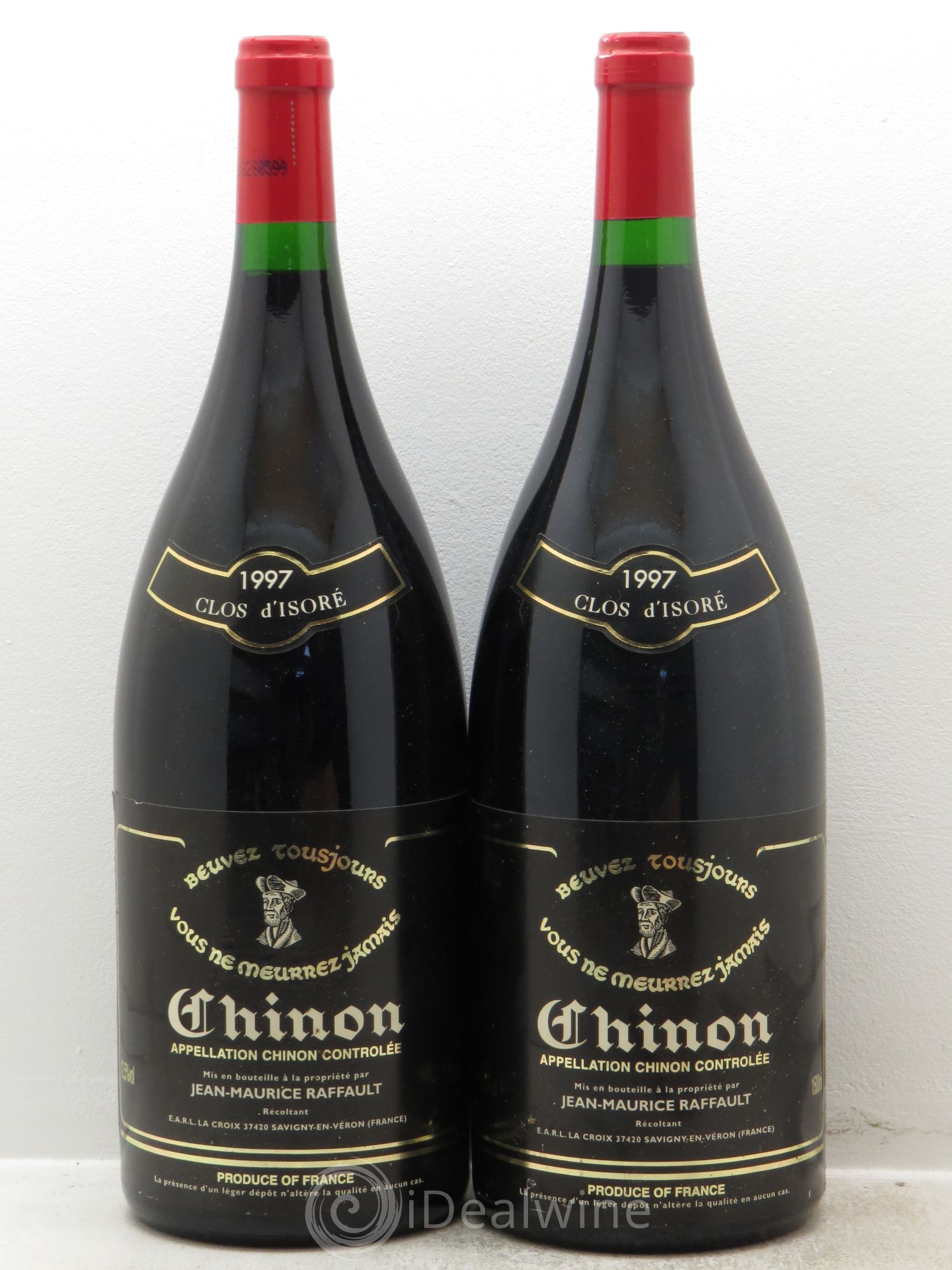 Chinon Clos D'Isoré Jean Maurice Raffault (sans prix de réserve) 1997 - Posten von 2 Magnum - 0