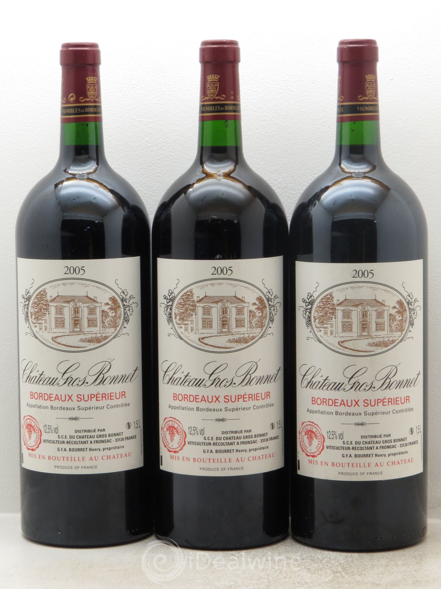 Château Bonnet Château Gros Bonnet 2005 - Posten von 3 Magnum - 0
