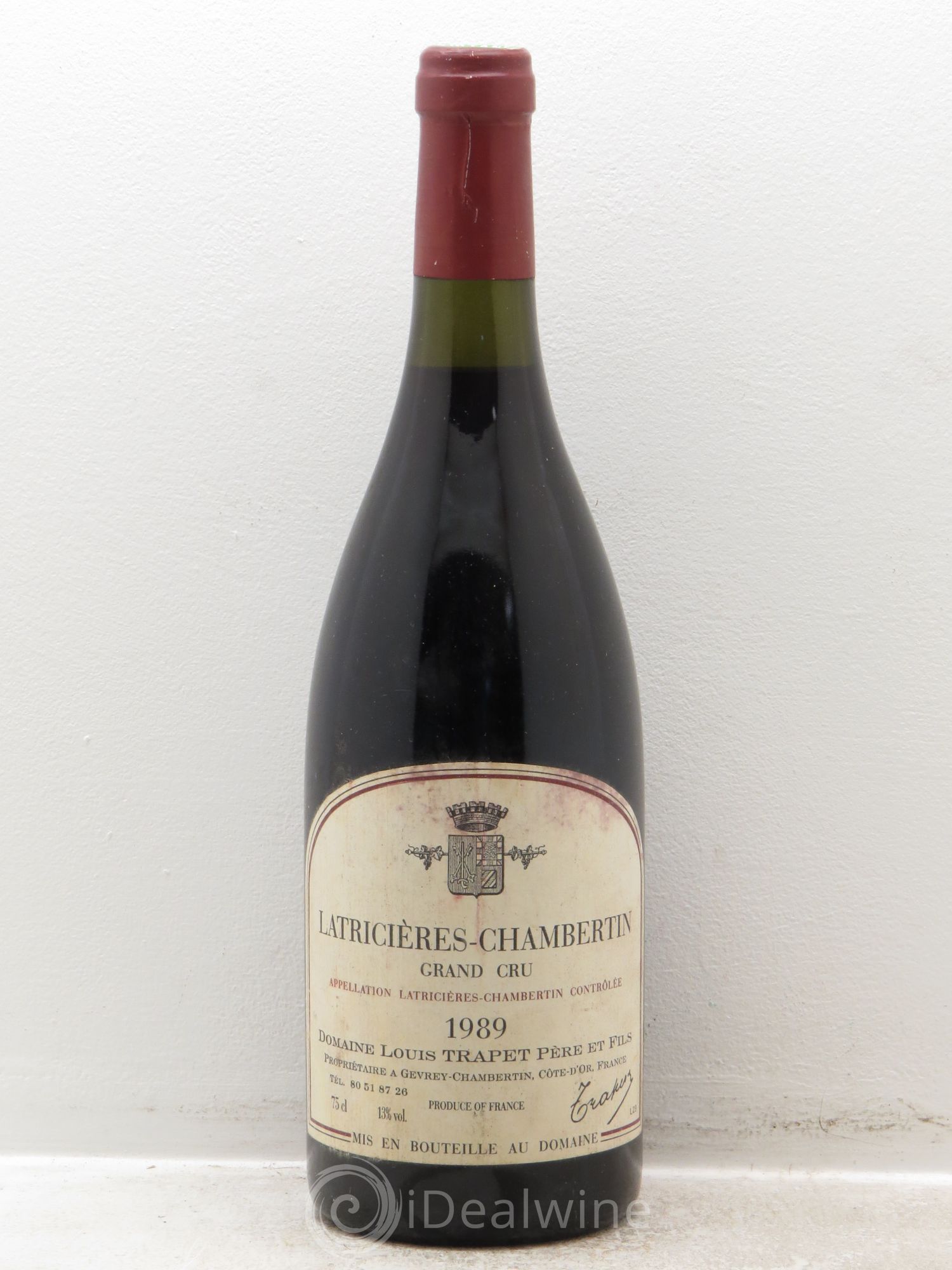 Latricières-Chambertin Grand Cru Domaine Trapet 1989 - Lot de 1 bouteille - 0