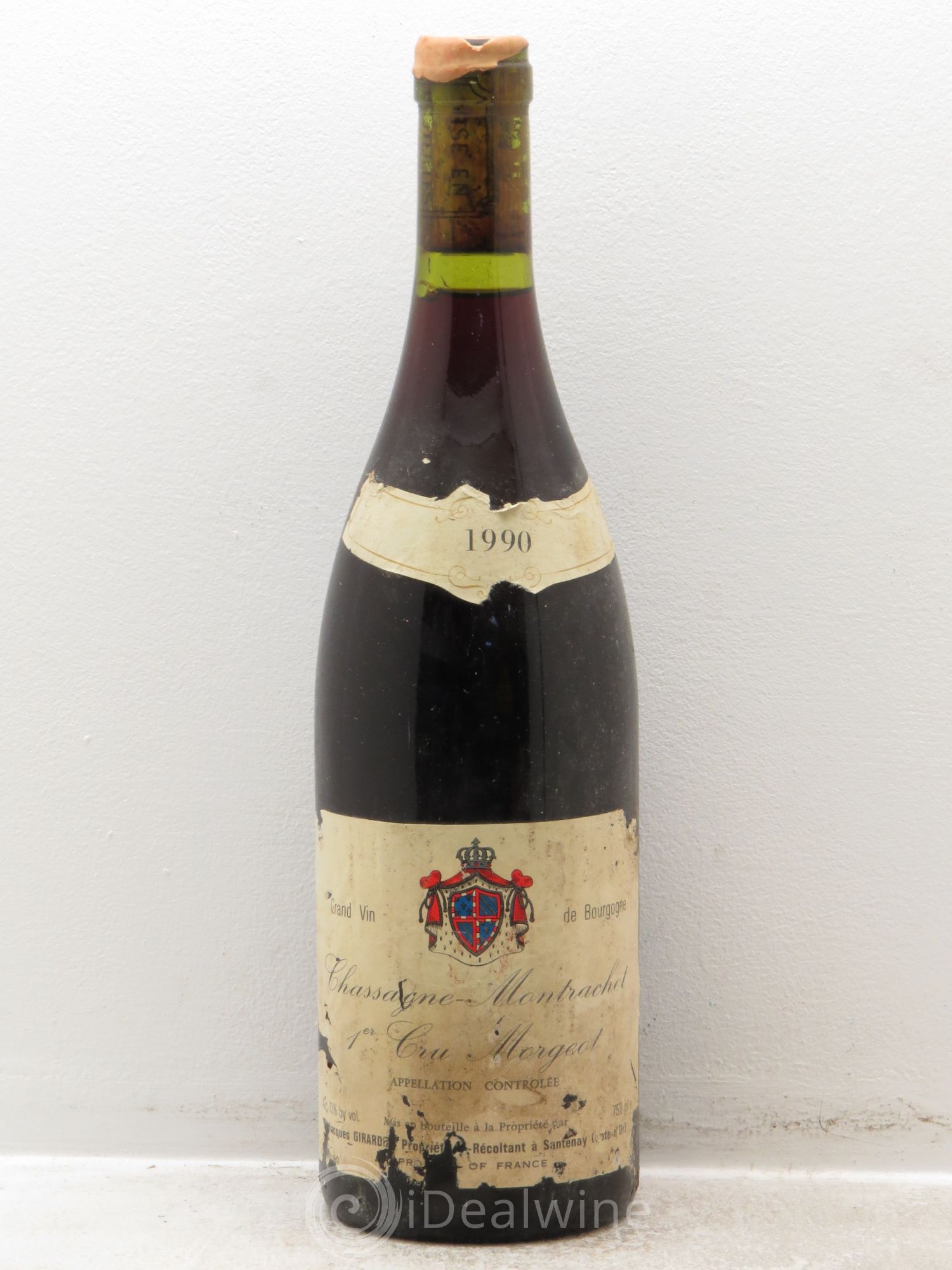 Chassagne-Montrachet 1er Cru J.Girardin 1990 - Lot de 1 bouteille - 0