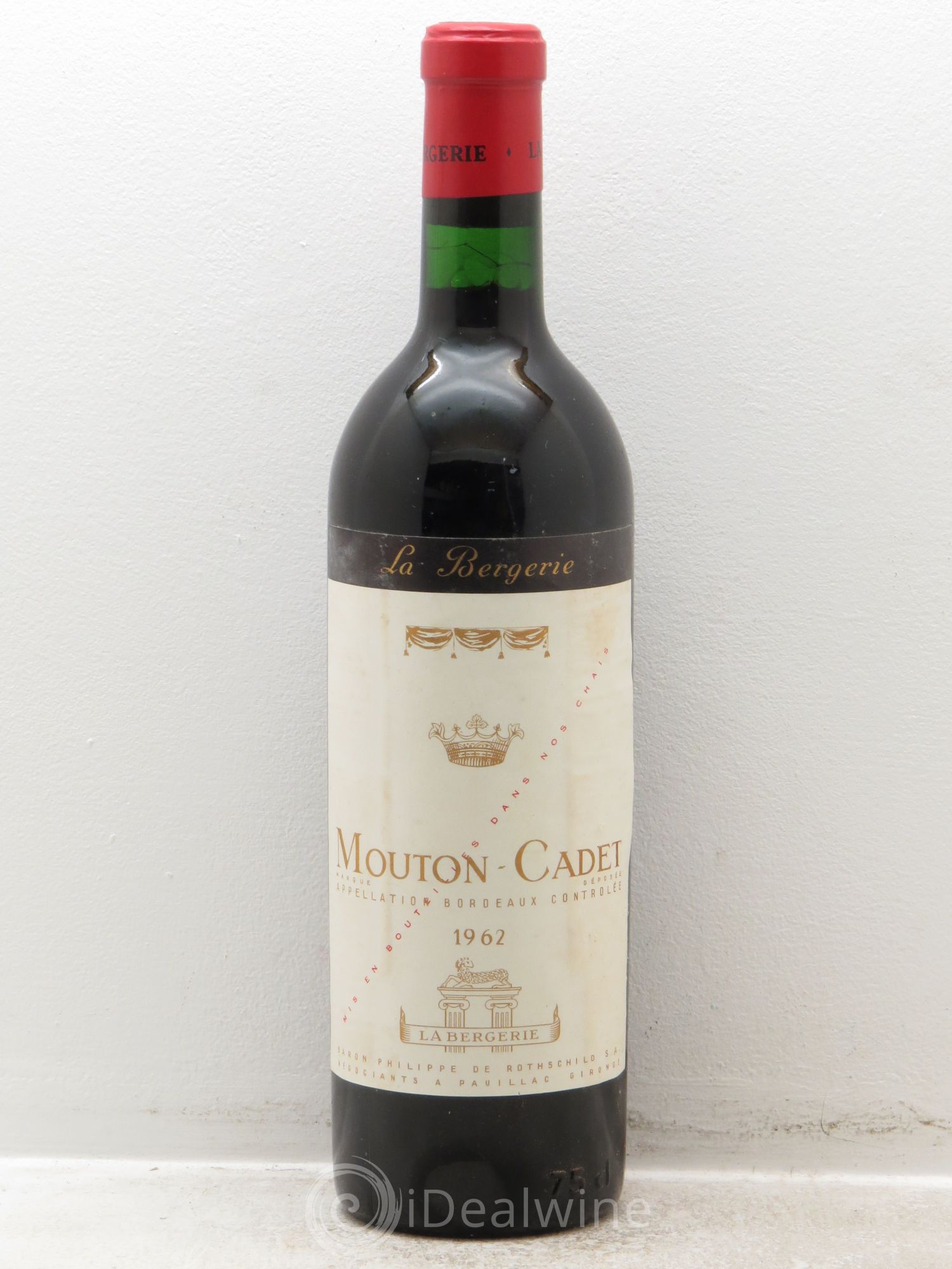 Château Mouton Cadet 1962 - Lot de 1 bouteille - 0