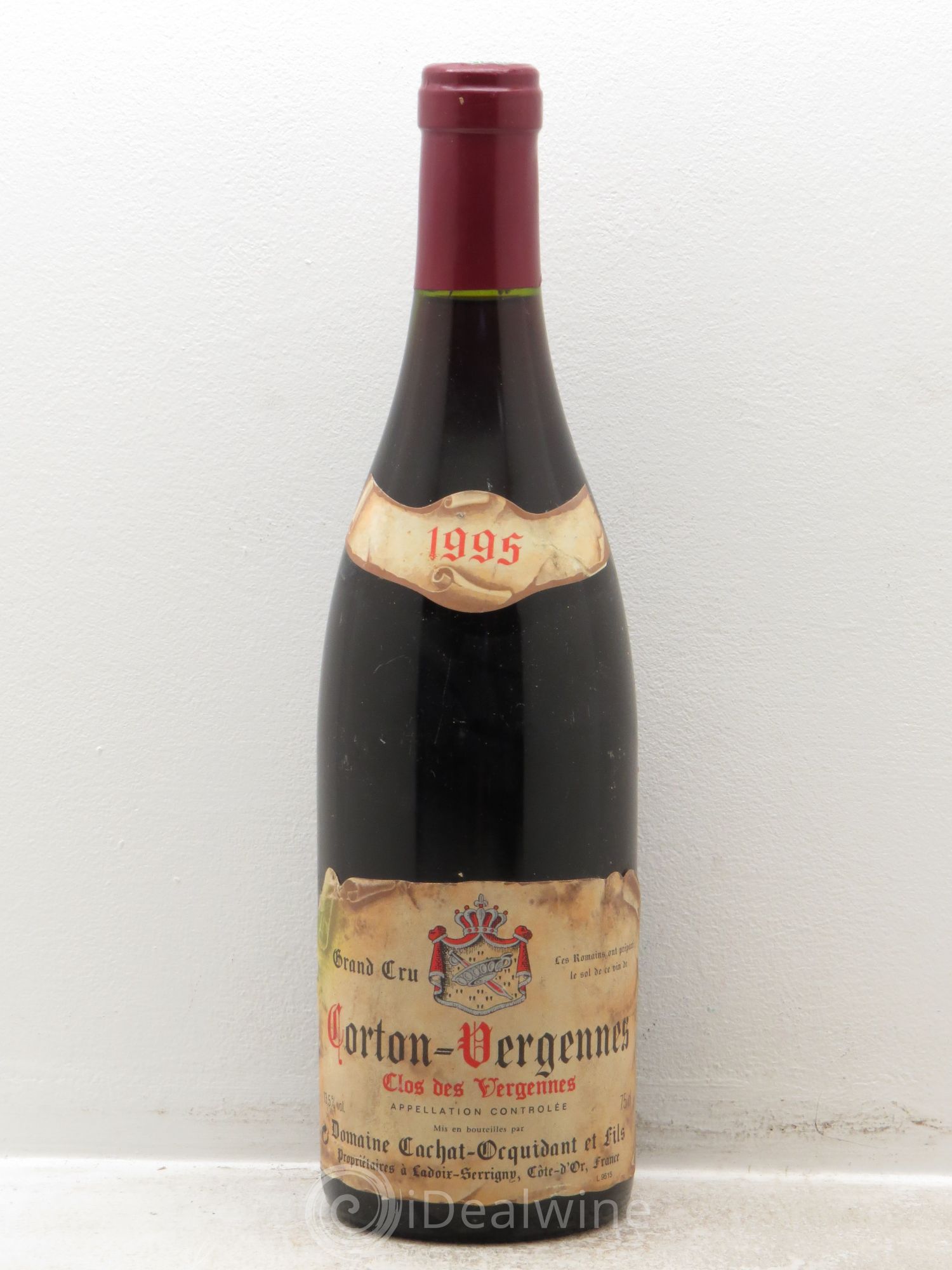 Corton Grand Cru Clos des Vergennes Cachat Ocquidant 1995 - Posten von 1 Flasche - 0