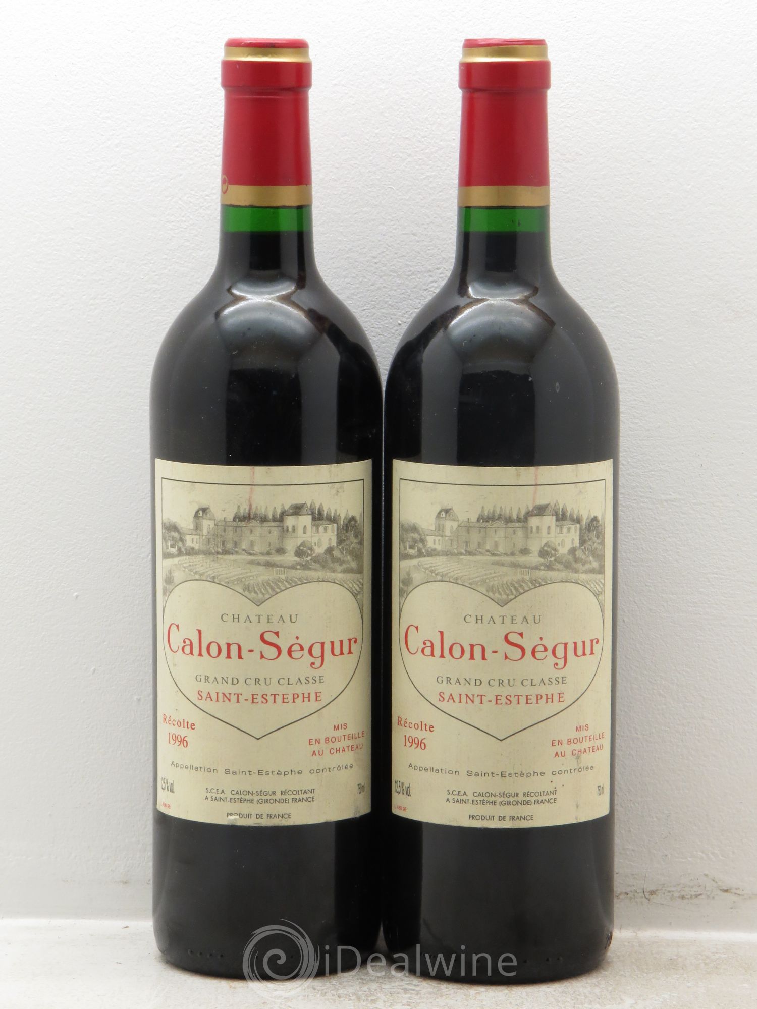 Château Calon Ségur 3ème Grand Cru Classé 1996 - Lot de 2 bouteilles - 0