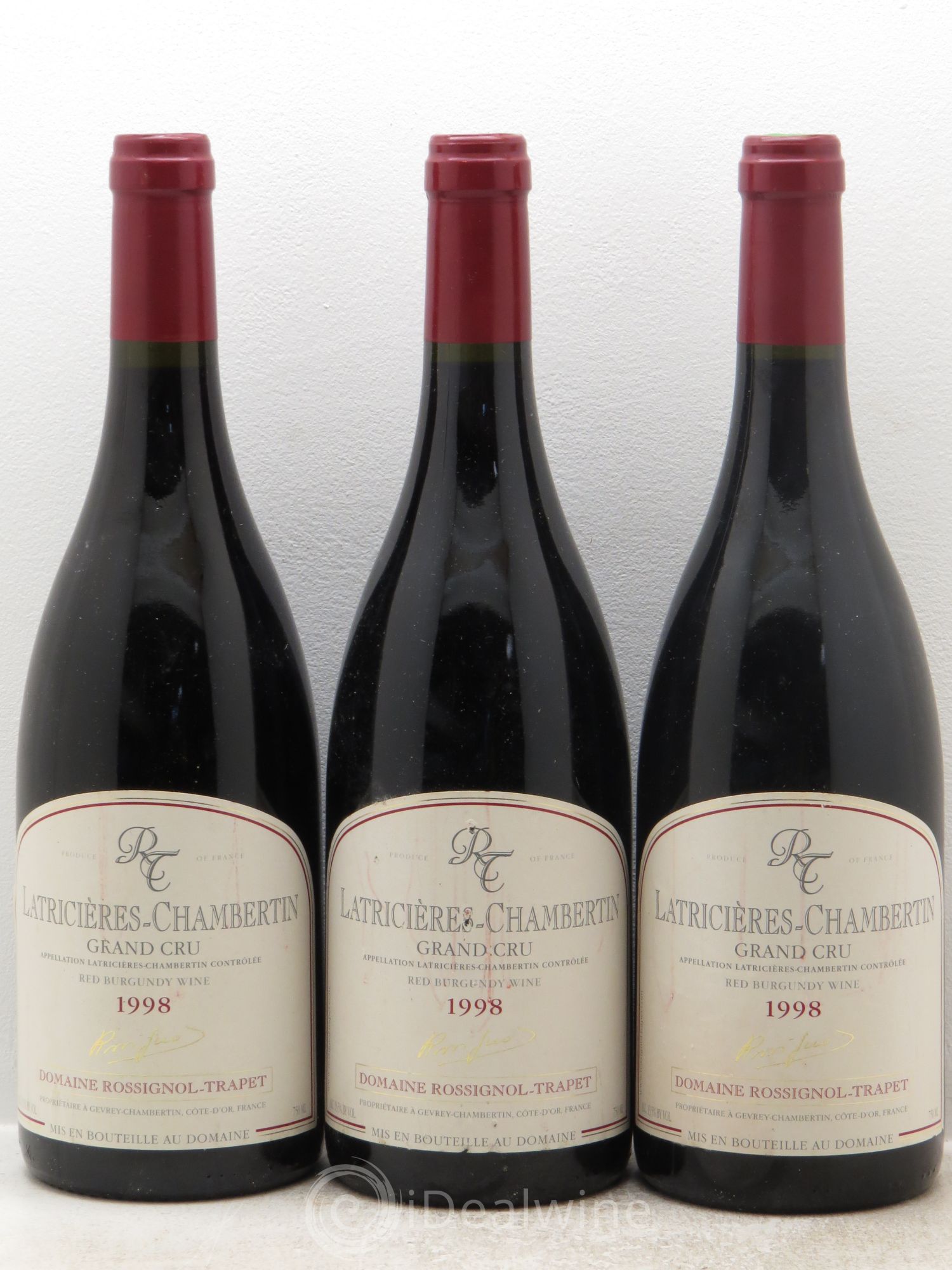 Latricières-Chambertin Grand Cru Rossignol-Trapet (Domaine) (sans prix de réserve) 1998 - Lot de 3 bouteilles - 0