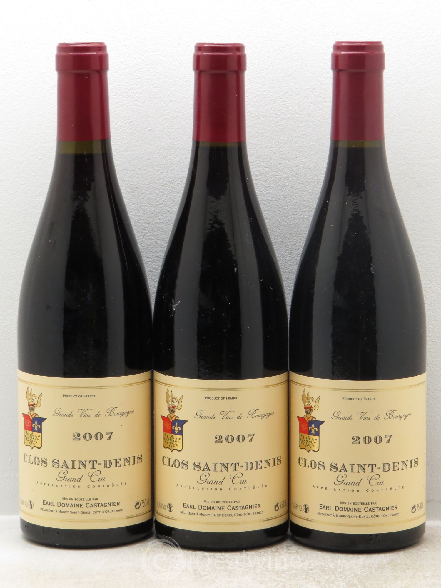 Clos Saint-Denis Grand Cru (sans prix de réserve) 2007 - Lot de 3 bouteilles - 0
