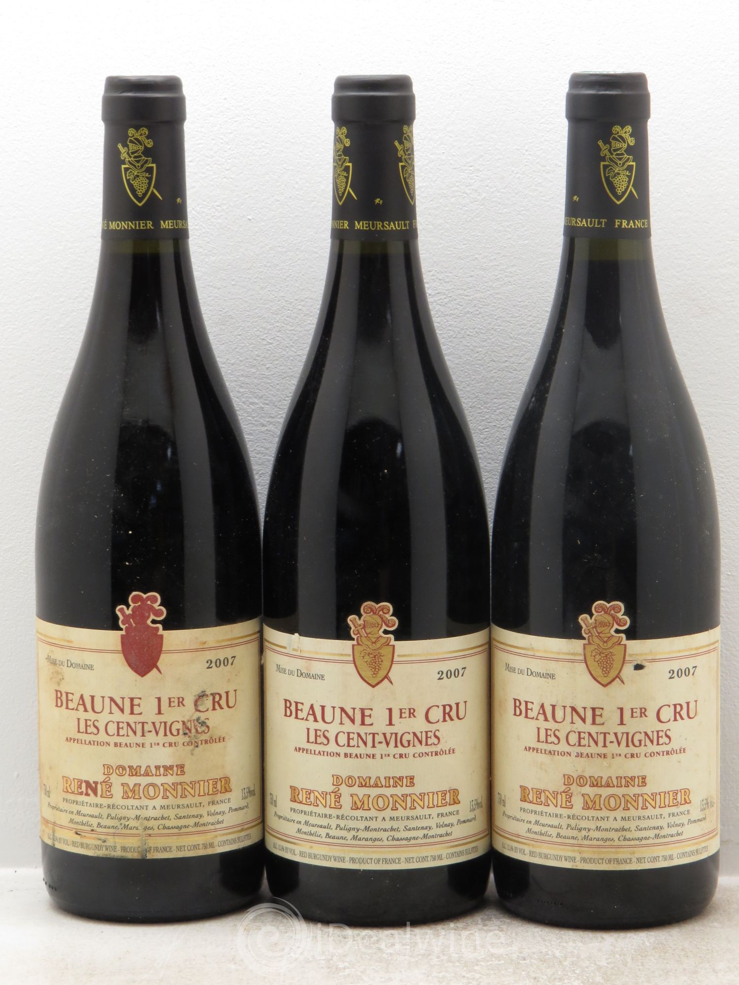 Beaune 1er Cru (sans prix de réserve) 2007 - Lot de 3 bouteilles - 0