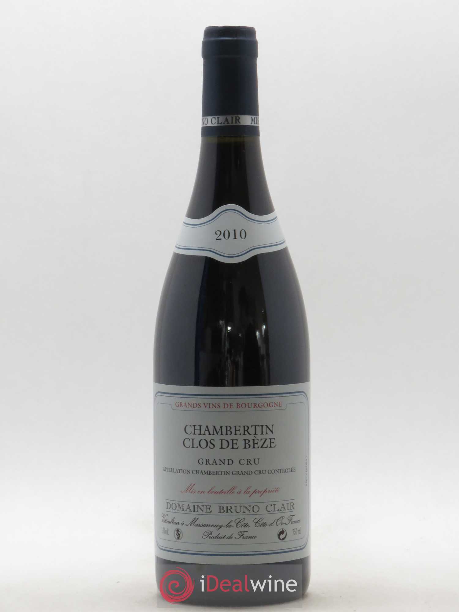 Chambertin Clos de Bèze Grand Cru Bruno Clair (Domaine) 2010 - Lot de 1 bouteille - 0