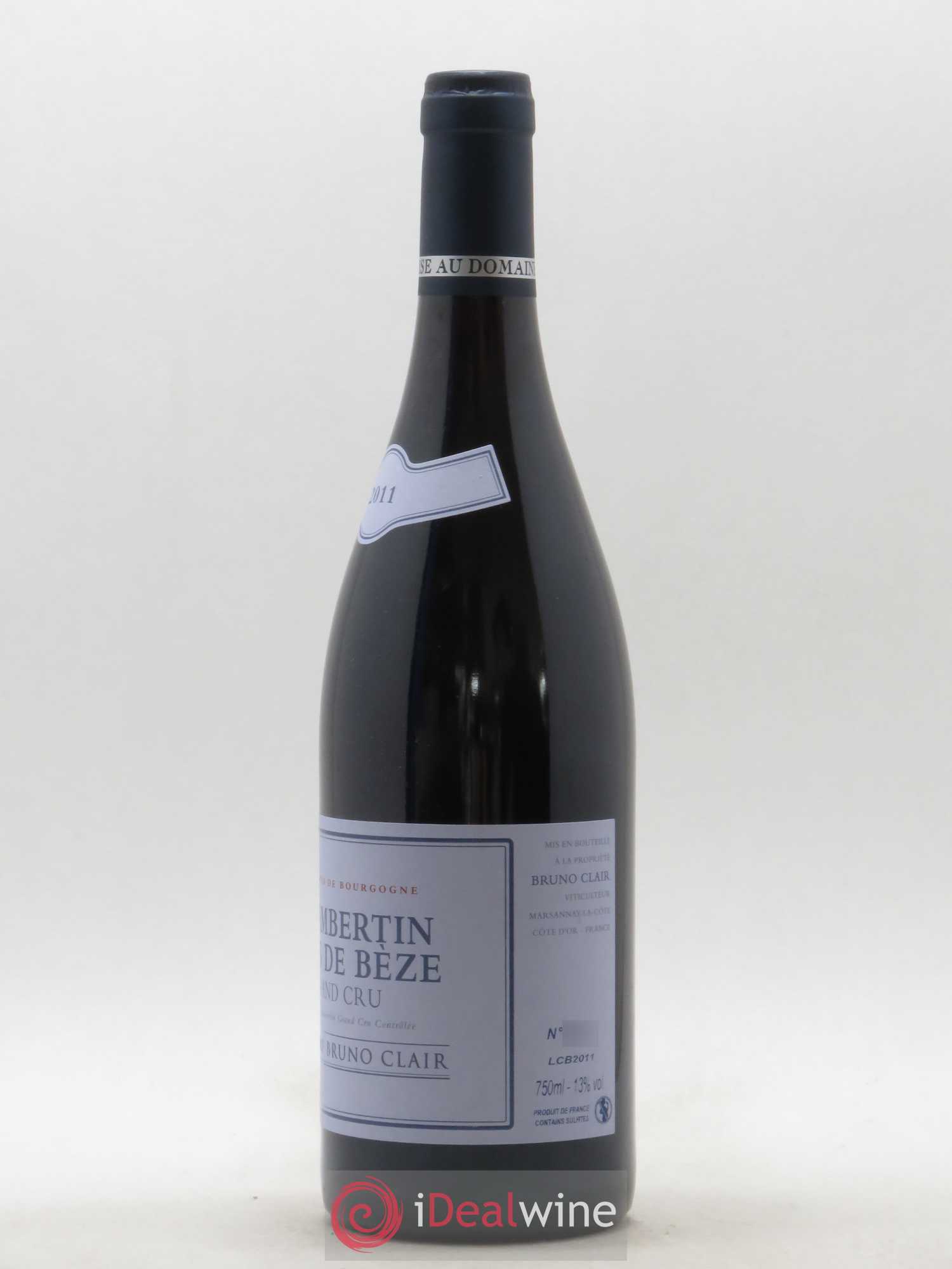 Chambertin Clos de Bèze Grand Cru Bruno Clair (Domaine) 2011 - Lot de 1 bouteille - 1