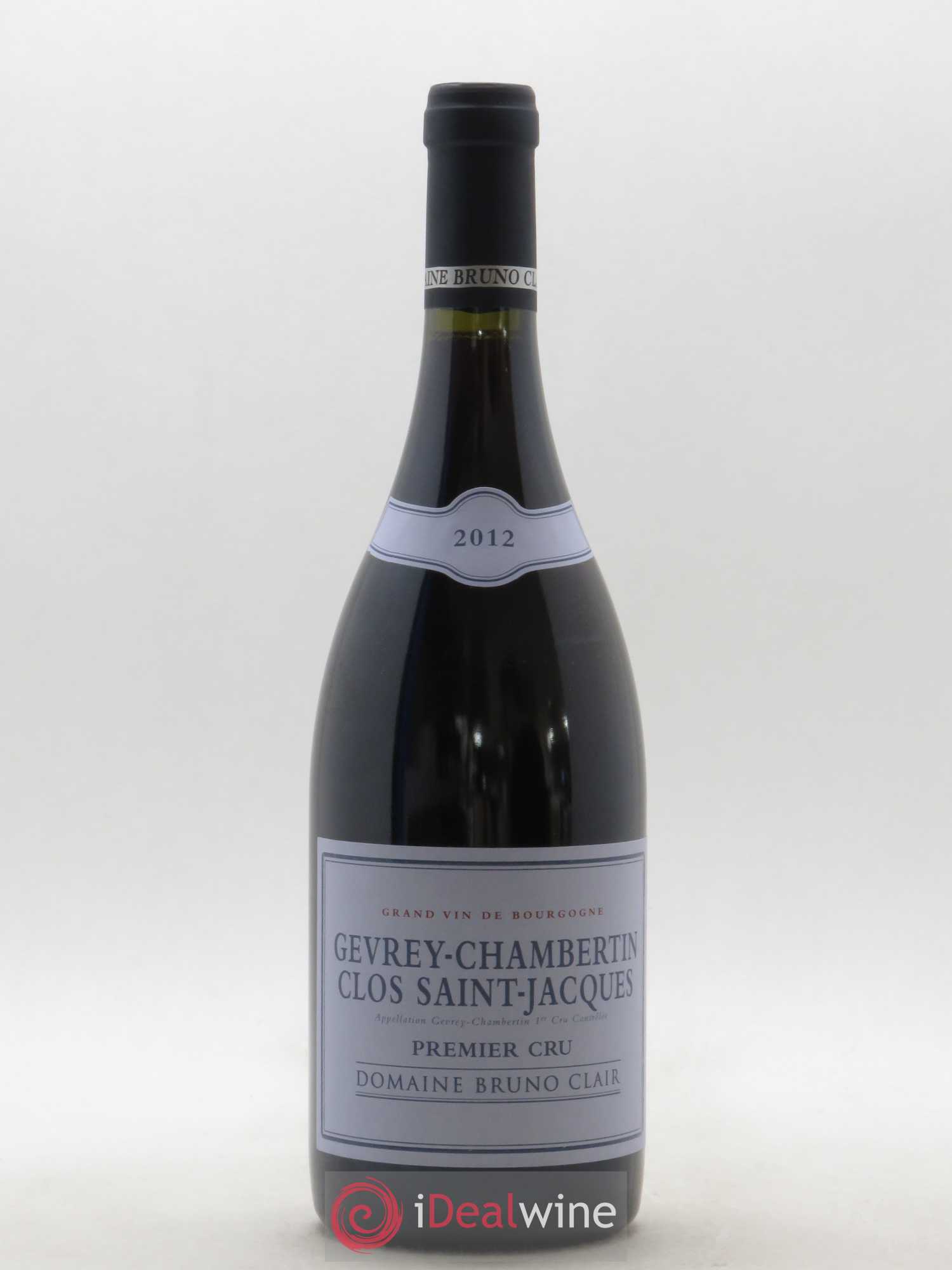 Gevrey-Chambertin 1er Cru Clos Saint-Jacques Bruno Clair (Domaine) 2012 - Lot de 1 bouteille - 0