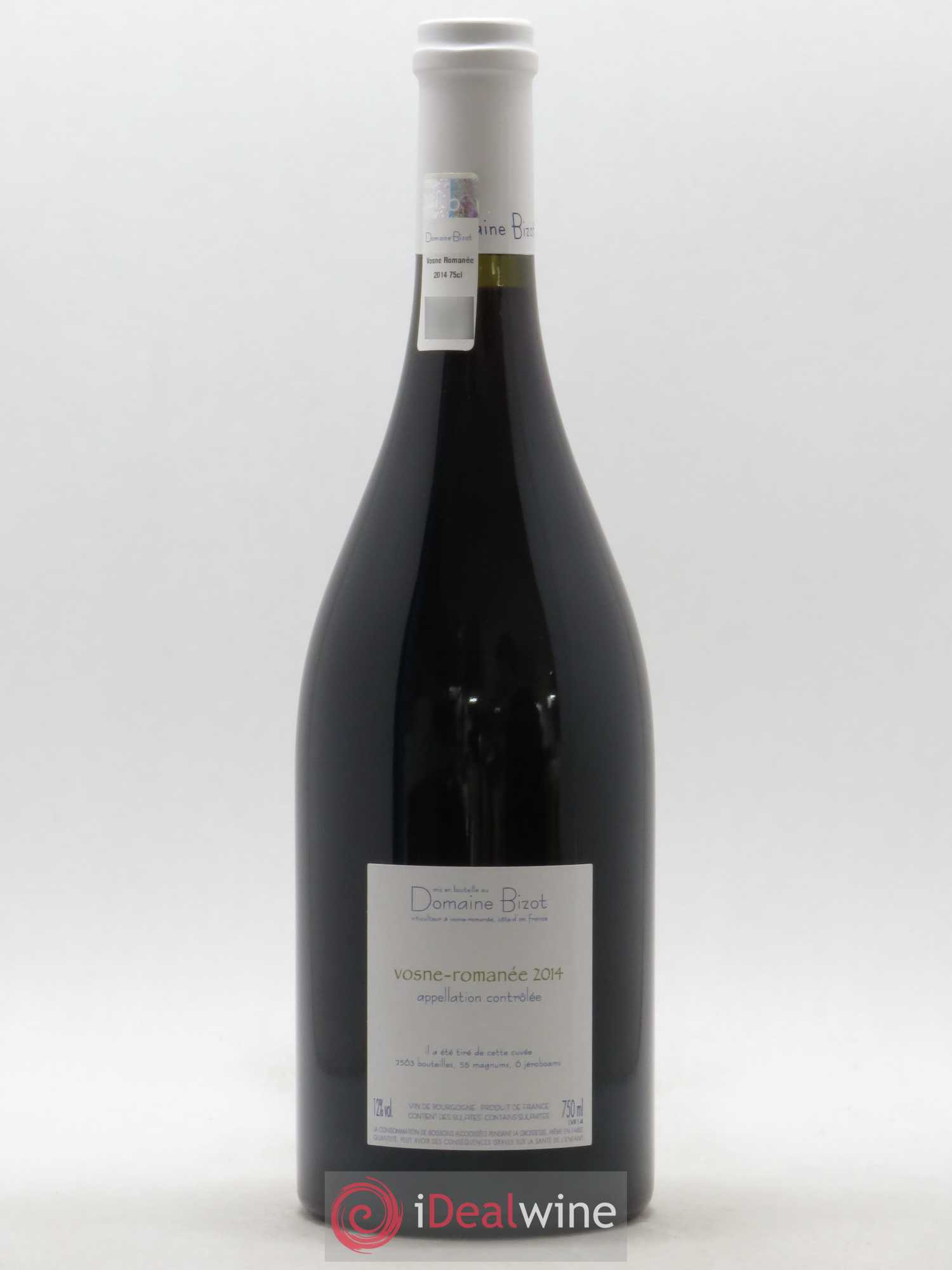 Vosne-Romanée Bizot (Domaine) 2014 - Lot de 1 bouteille - 1