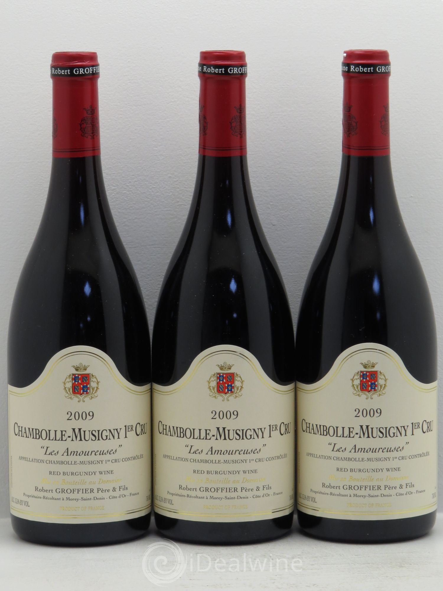 Chambolle-Musigny 1er Cru Les Amoureuses Robert Groffier Père & Fils (Domaine) 2009 - Lot de 3 bouteilles - 0