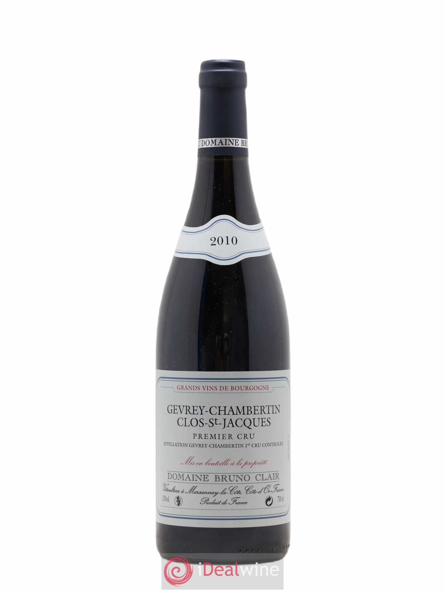 Gevrey-Chambertin 1er Cru Clos Saint-Jacques Bruno Clair (Domaine) 2010 - Lot de 1 bouteille - 0
