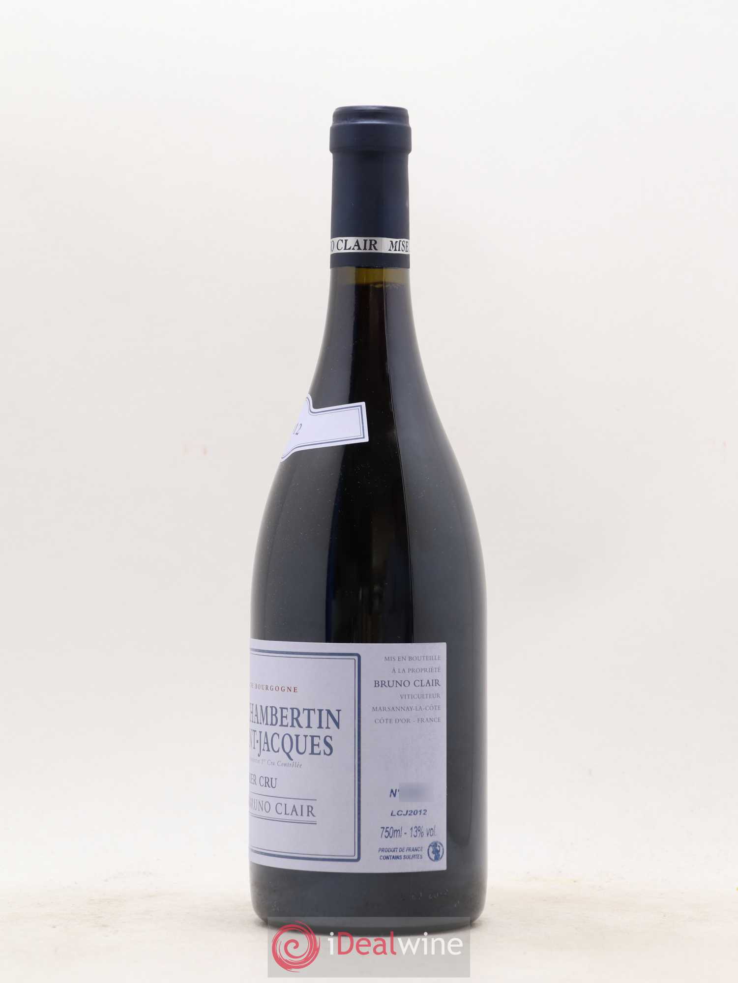 Gevrey-Chambertin 1er Cru Clos Saint-Jacques Bruno Clair (Domaine) 2012 - Lot de 1 bouteille - 1