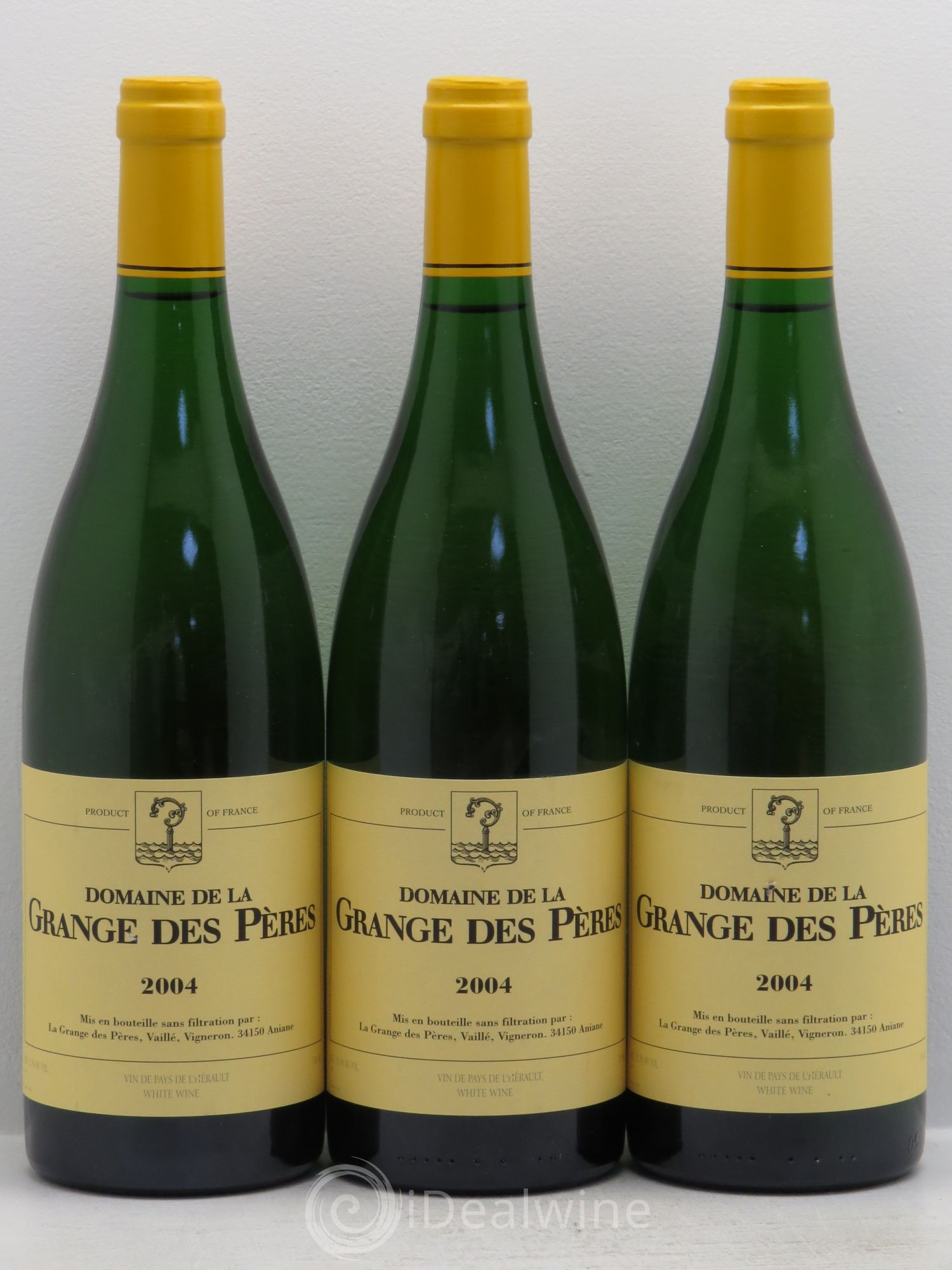 Pays d'Hérault Grange des Pères Laurent Vaillé 2004 - Lot de 3 bouteilles - 0