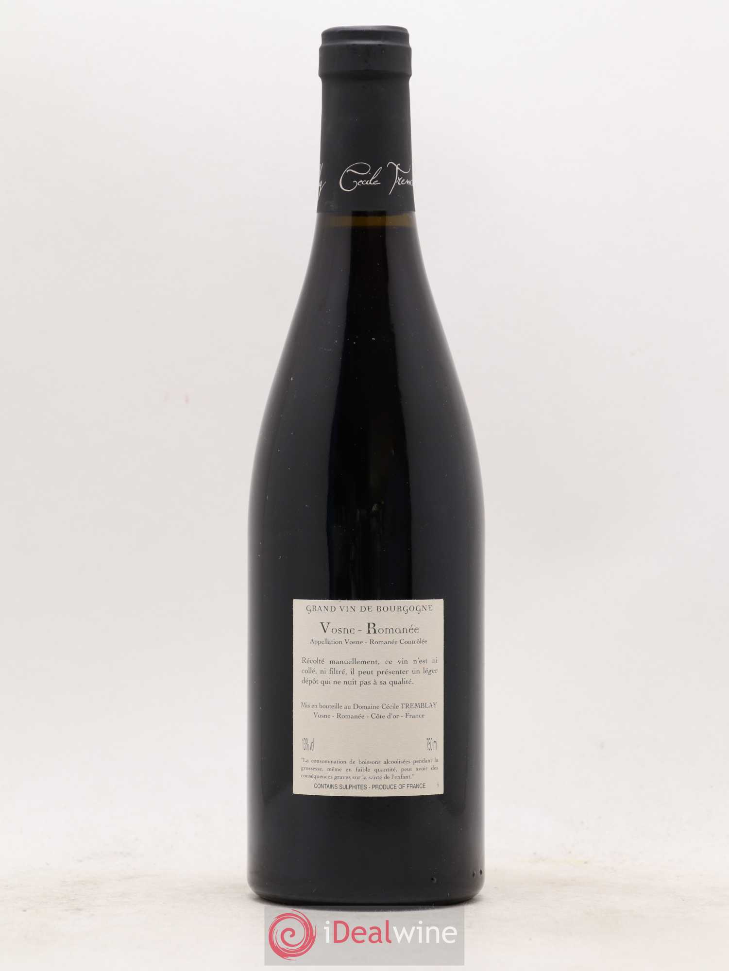 Vosne-Romanée Vieilles Vignes Cécile Tremblay 2012 - Lot de 1 bouteille - 1